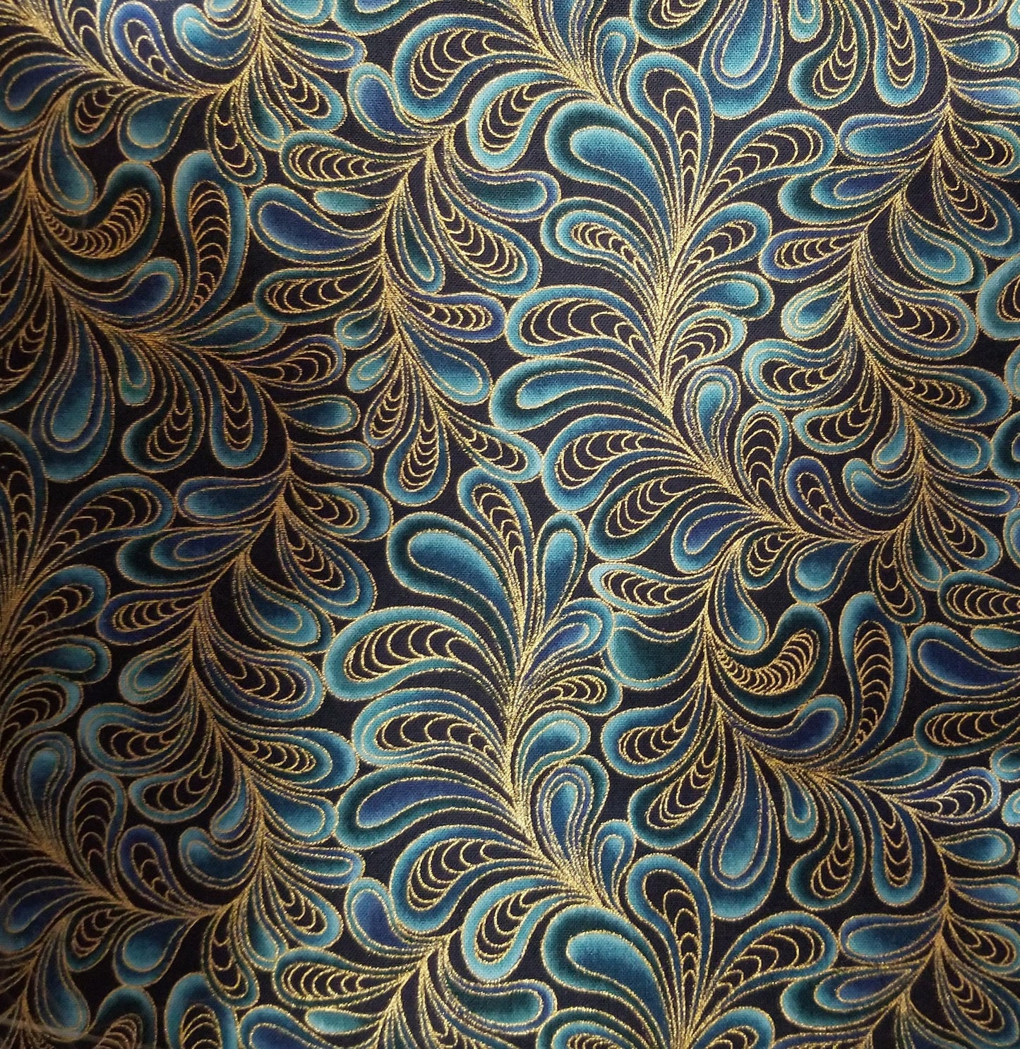 Blue Paisley Print Pixie Style Scrub Cap, Euro Style Scrub Cap