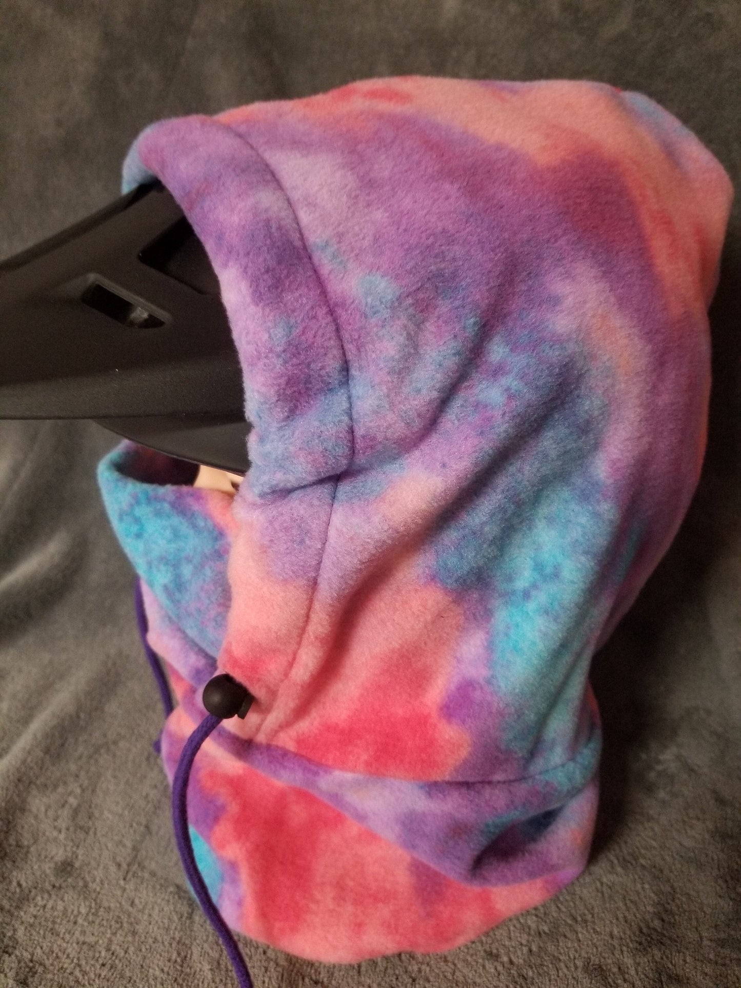 Cotton Candy Tie Dye Print Anti Pill Fleece Extra Large Ski Helmet Cover