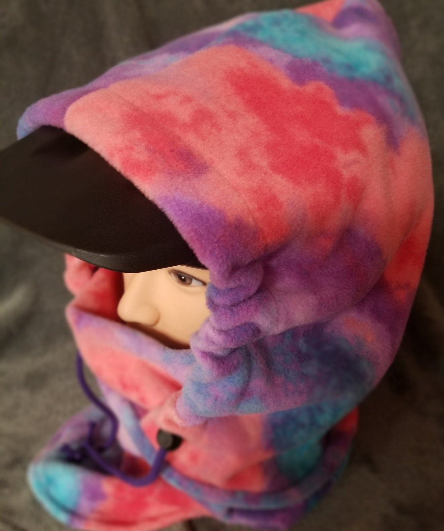 Cotton Candy Tie Dye Print Anti Pill Fleece Extra Large Ski Helmet Cover
