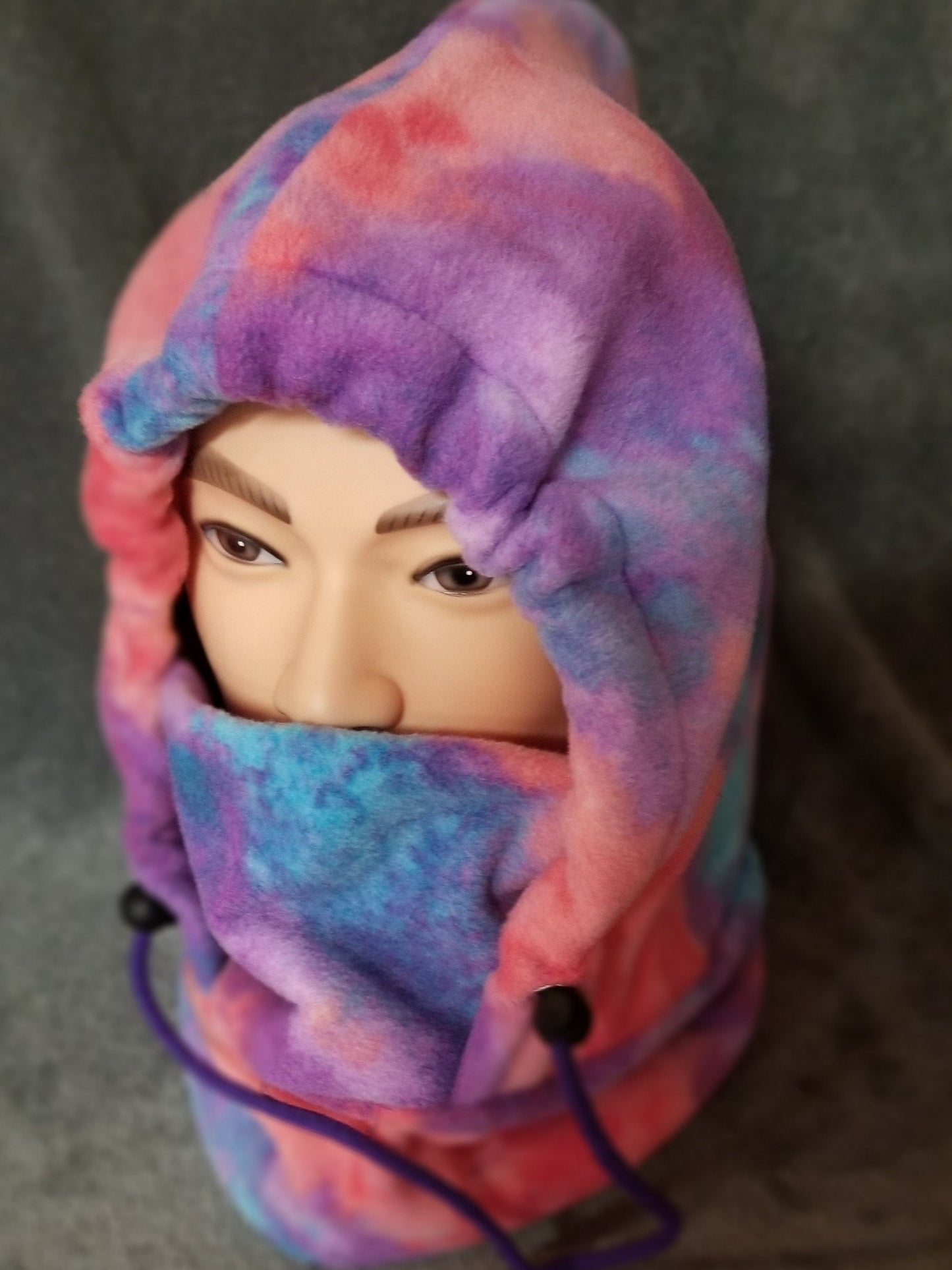 Cotton Candy Tie Dye Print Anti Pill Fleece Extra Large Ski Helmet Cover