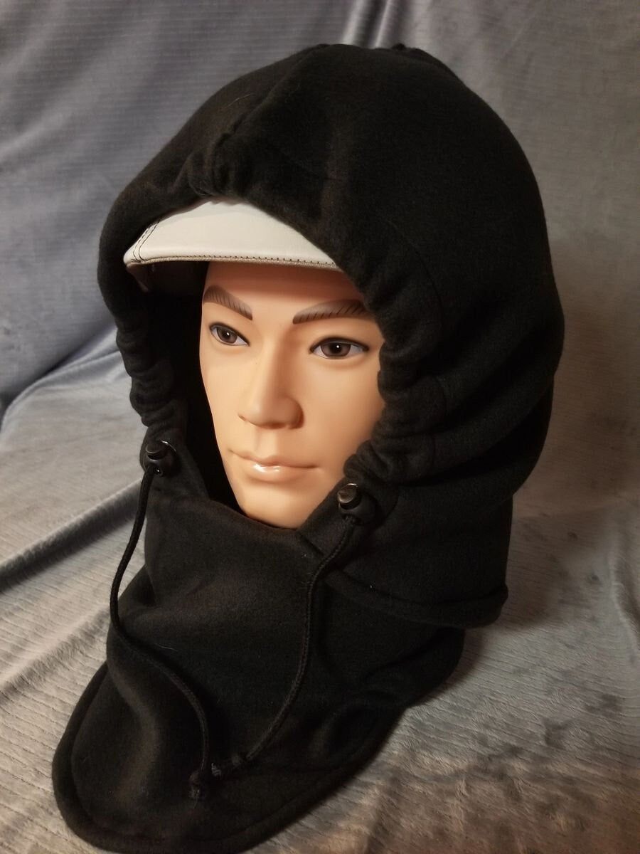 Very Black Extra Large Anti Pill Plush Fleece Ski Helmet Cover