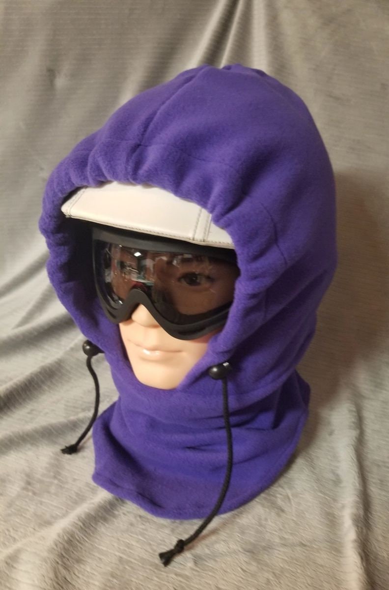 Purple Large Fleece Ski Helmet Cover