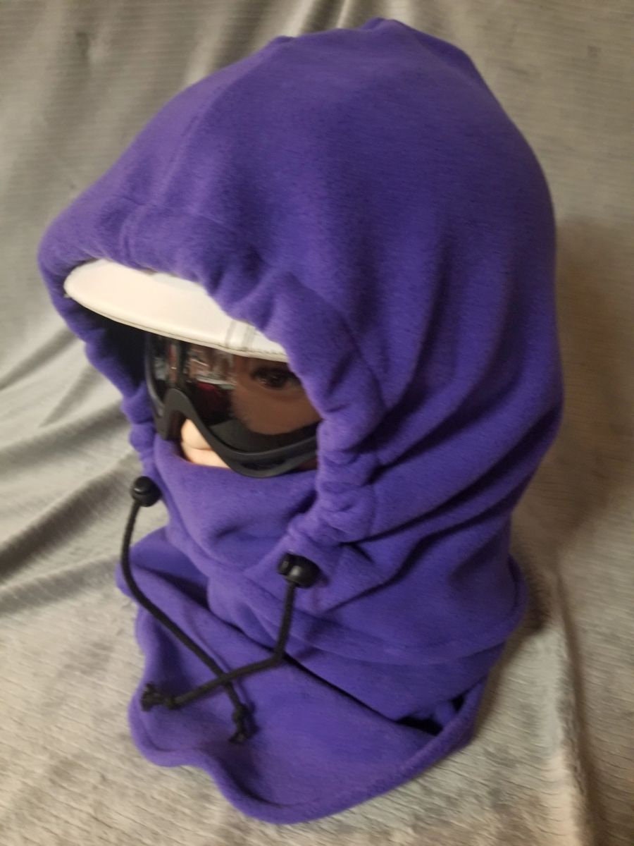 Purple Extra Large Fleece Ski Helmet Cover