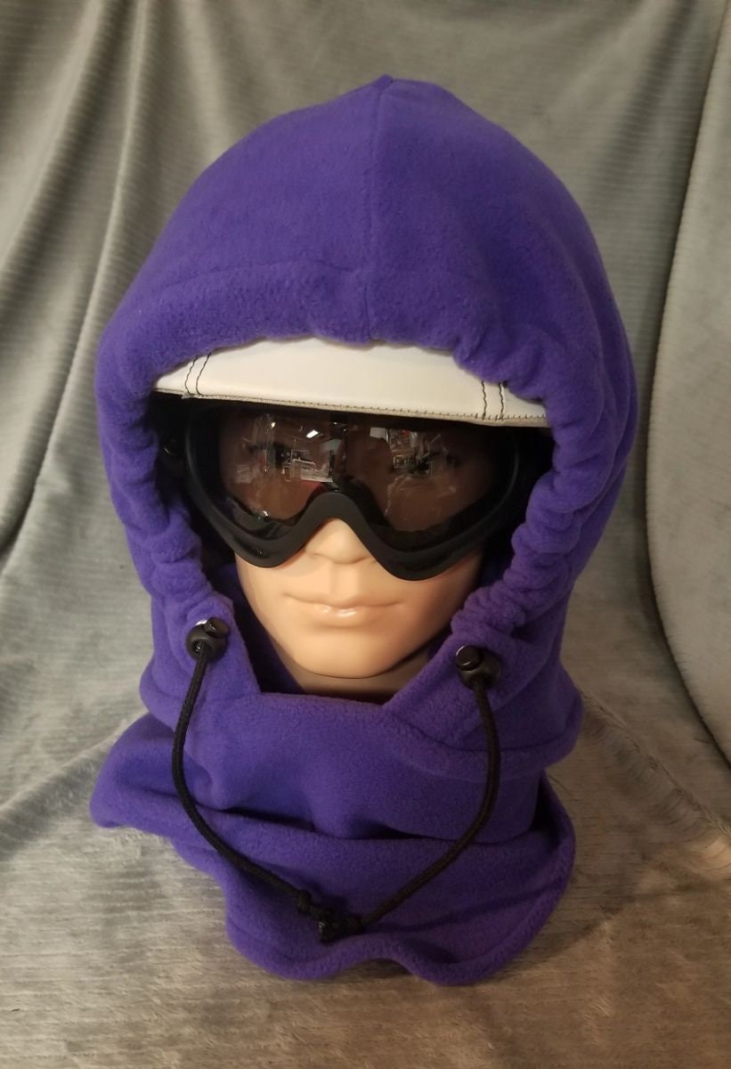 Purple Extra Large Fleece Ski Helmet Cover