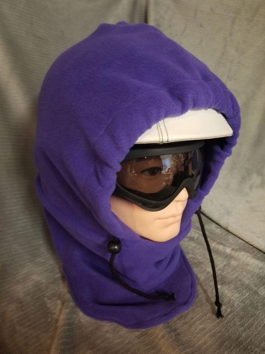Purple Large Fleece Ski Helmet Cover