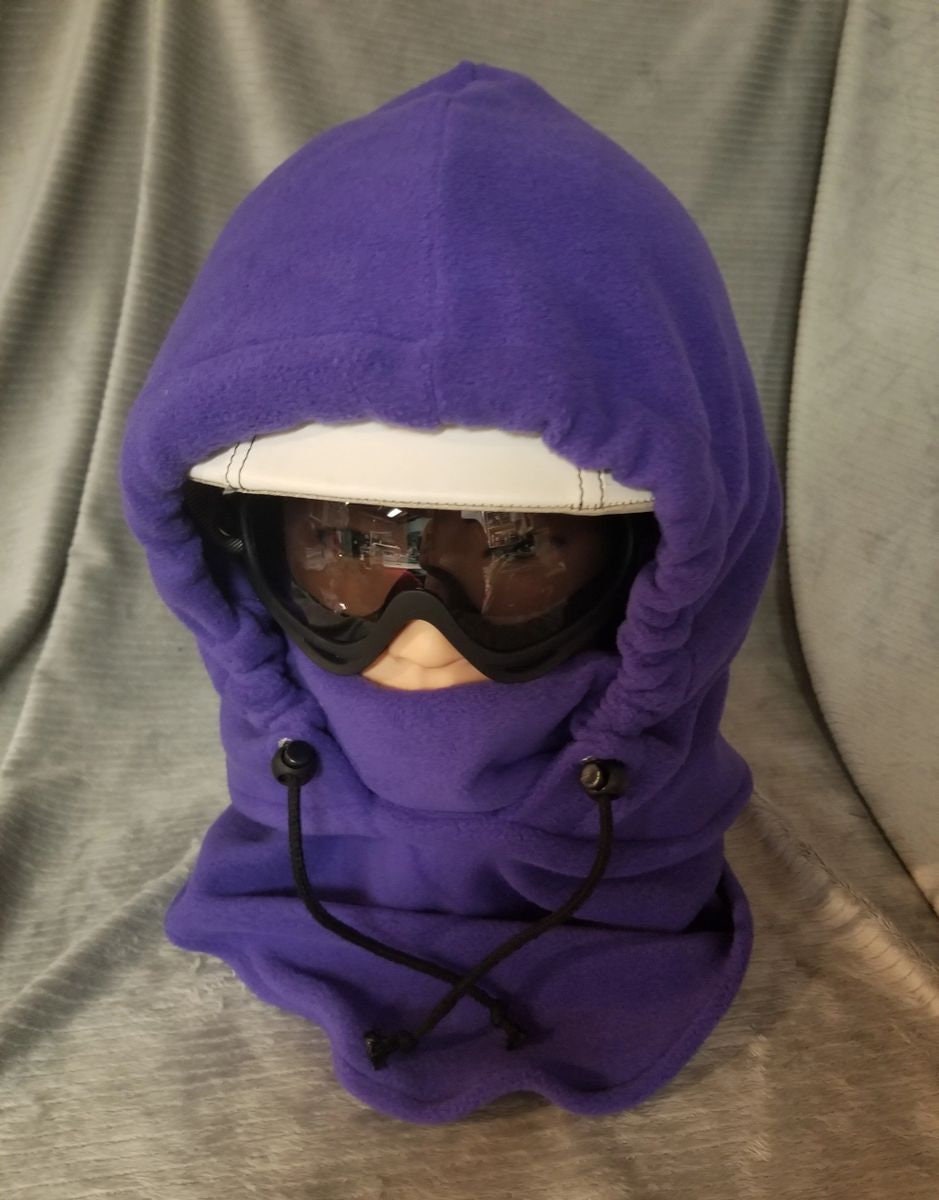 Purple Extra Large Fleece Ski Helmet Cover