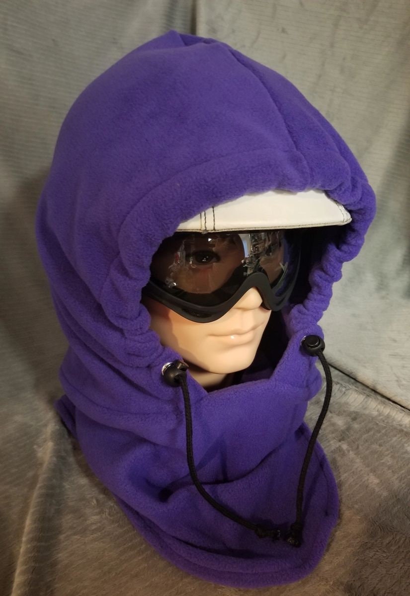 Purple Extra Large Fleece Ski Helmet Cover