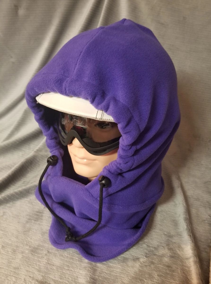 Purple Extra Large Fleece Ski Helmet Cover