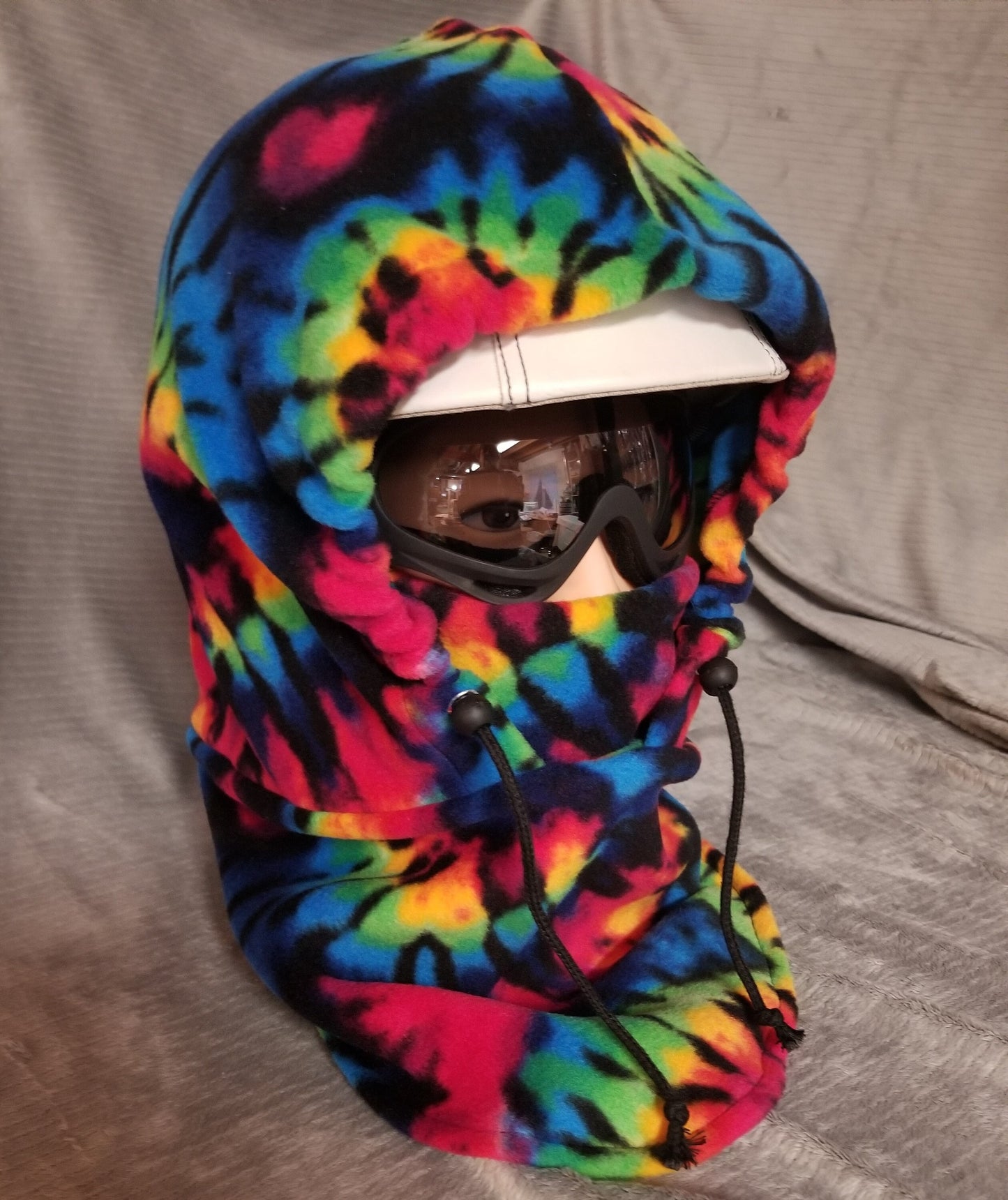 Rainbow Sunburst Tie Dye Print Anti Pill Fleece Extra Large Ski Helmet Cover
