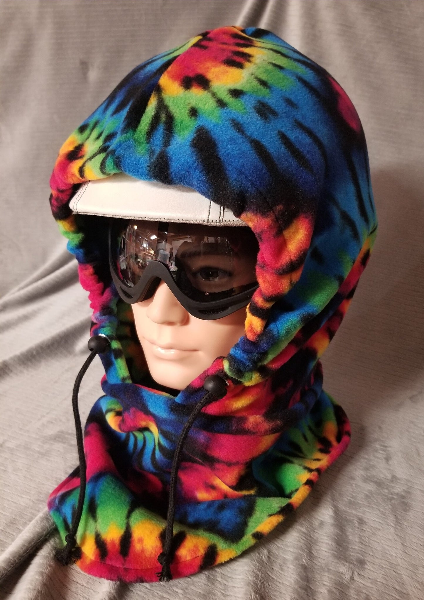 Rainbow Sunburst Tie Dye Print Anti Pill Fleece Extra Large Ski Helmet Cover