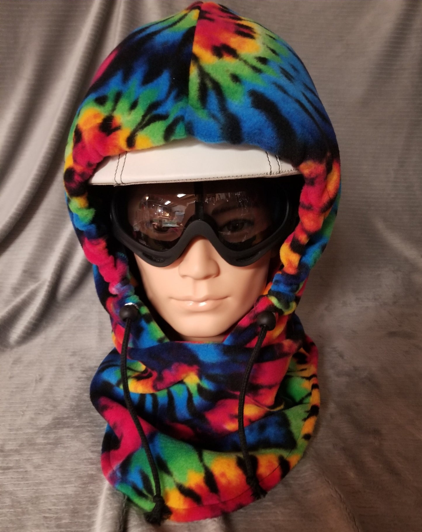 Rainbow Sunburst Tie Dye Print Anti Pill Fleece Extra Large Ski Helmet Cover