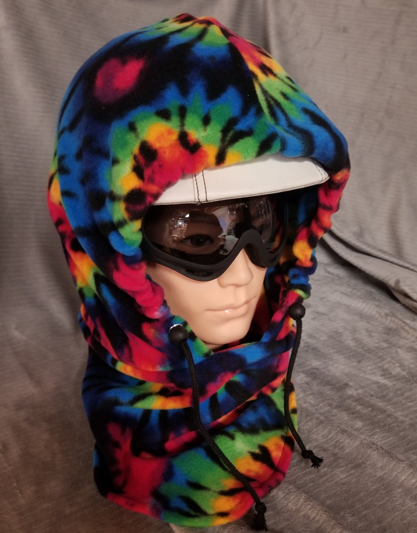 Rainbow Sunburst Tie Dye Print Anti Pill Fleece Extra Large Ski Helmet Cover