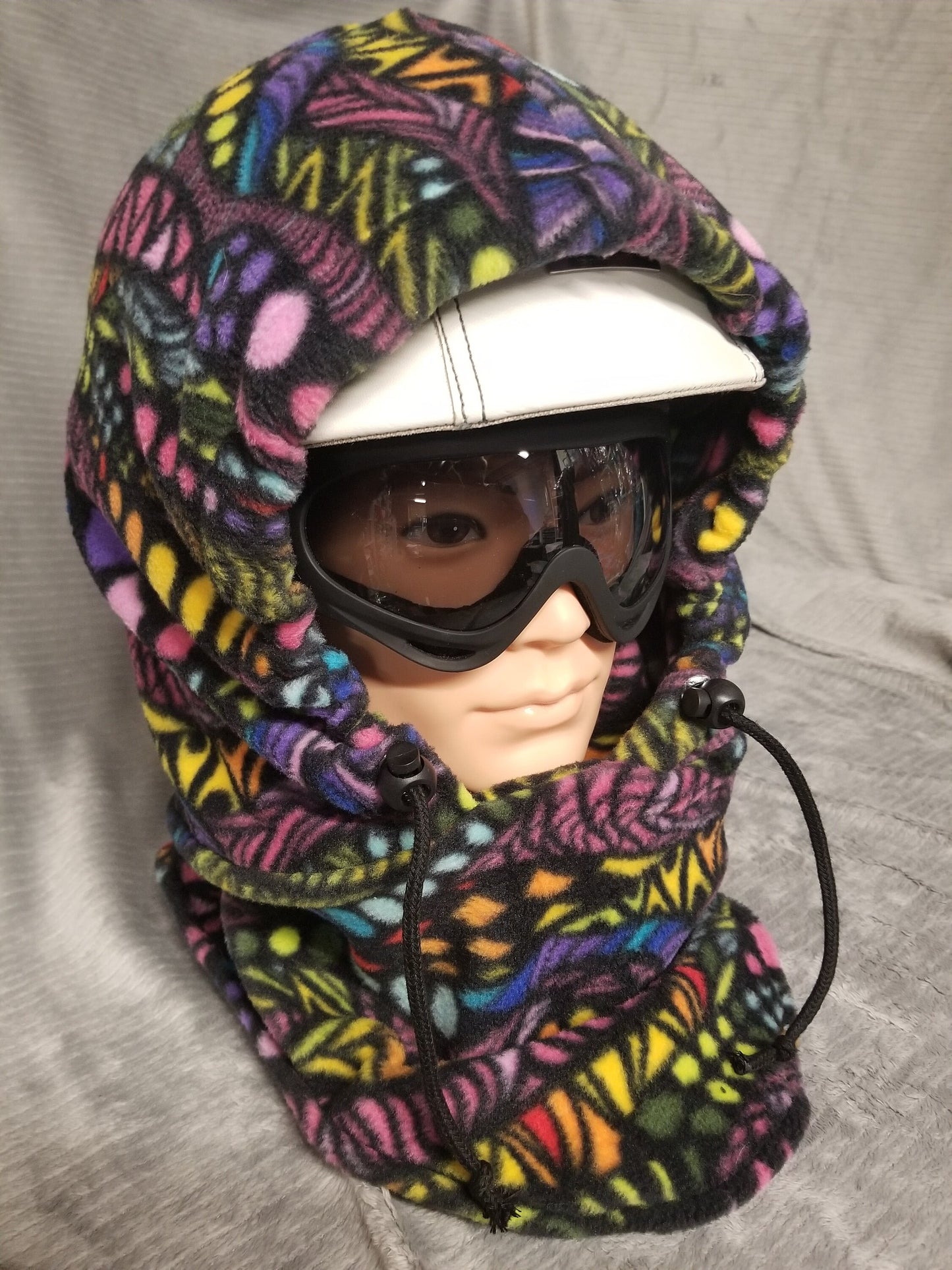 Zentangle Rainbow Print Anti Pill Fleece Extra Large Ski Helmet Cover