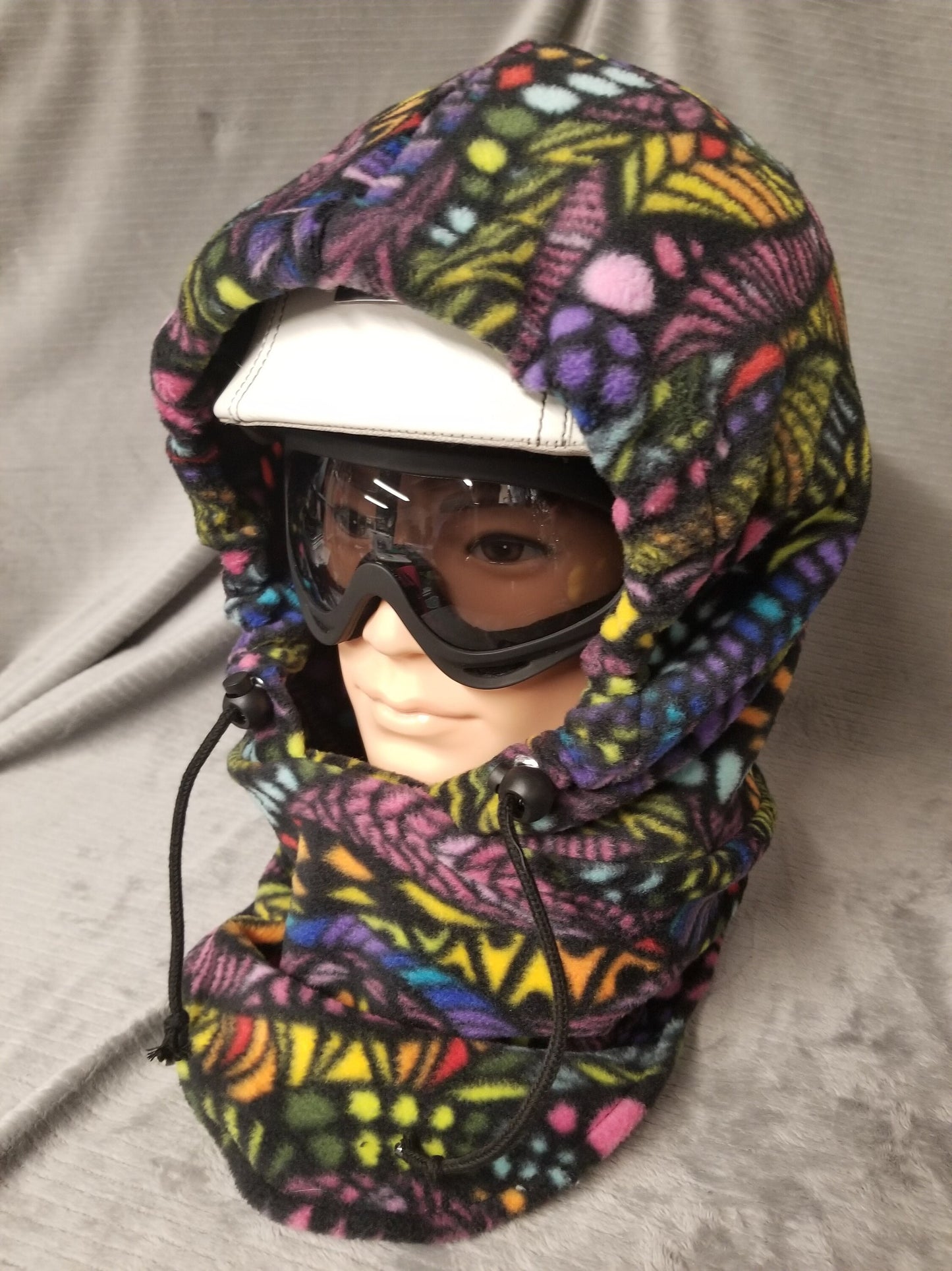 Zentangle Rainbow Print Anti Pill Fleece Extra Large Ski Helmet Cover