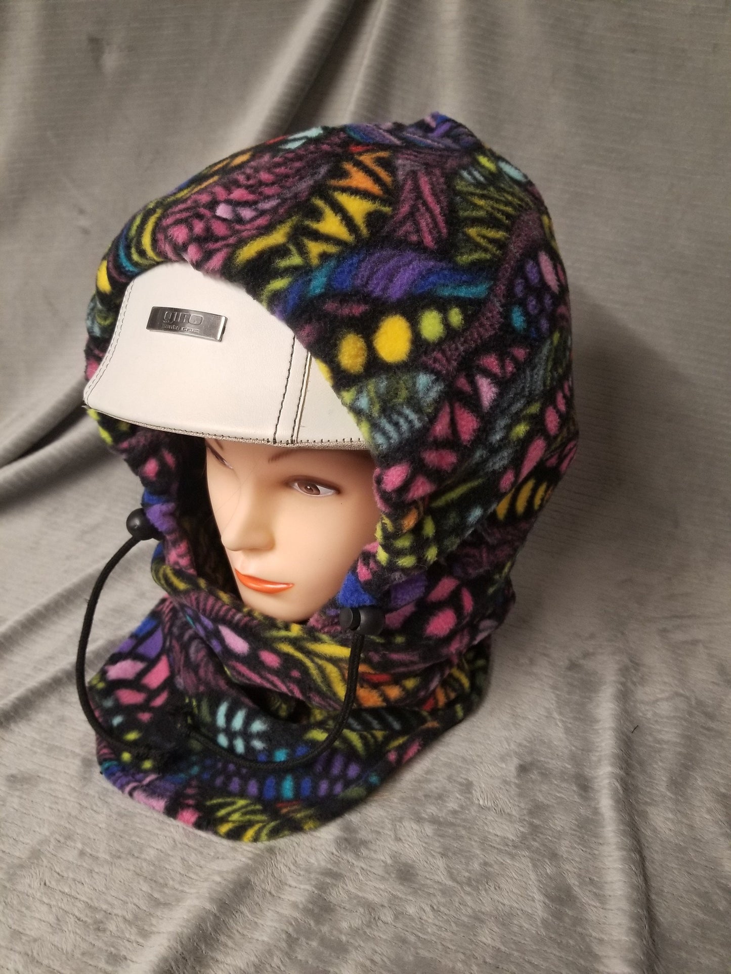 Zentangle Rainbow Print Anti Pill Fleece Large Ski Helmet Cover