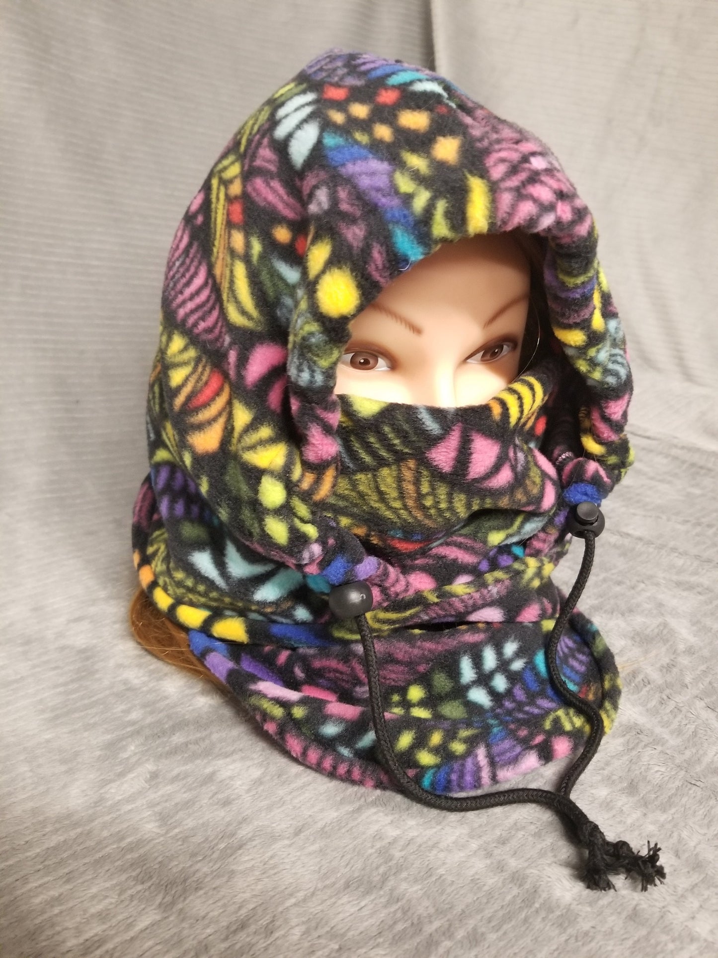 Zentangle Rainbow Print Anti Pill Fleece Large Ski Helmet Cover