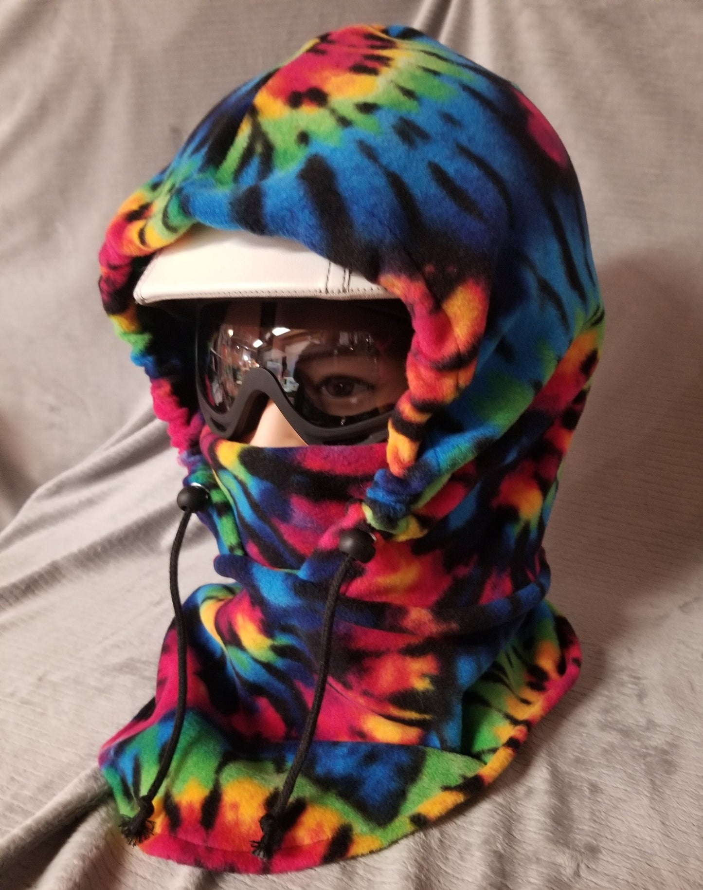 Rainbow Sunburst Tie Dye Print Anti Pill Fleece Extra Large Ski Helmet Cover