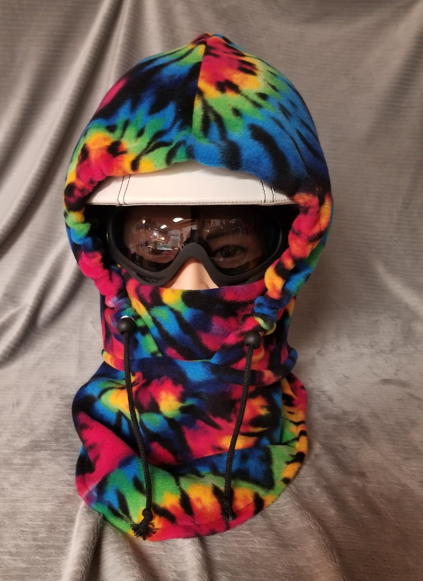 Rainbow Sunburst Tie Dye Print Anti Pill Fleece Extra Large Ski Helmet Cover