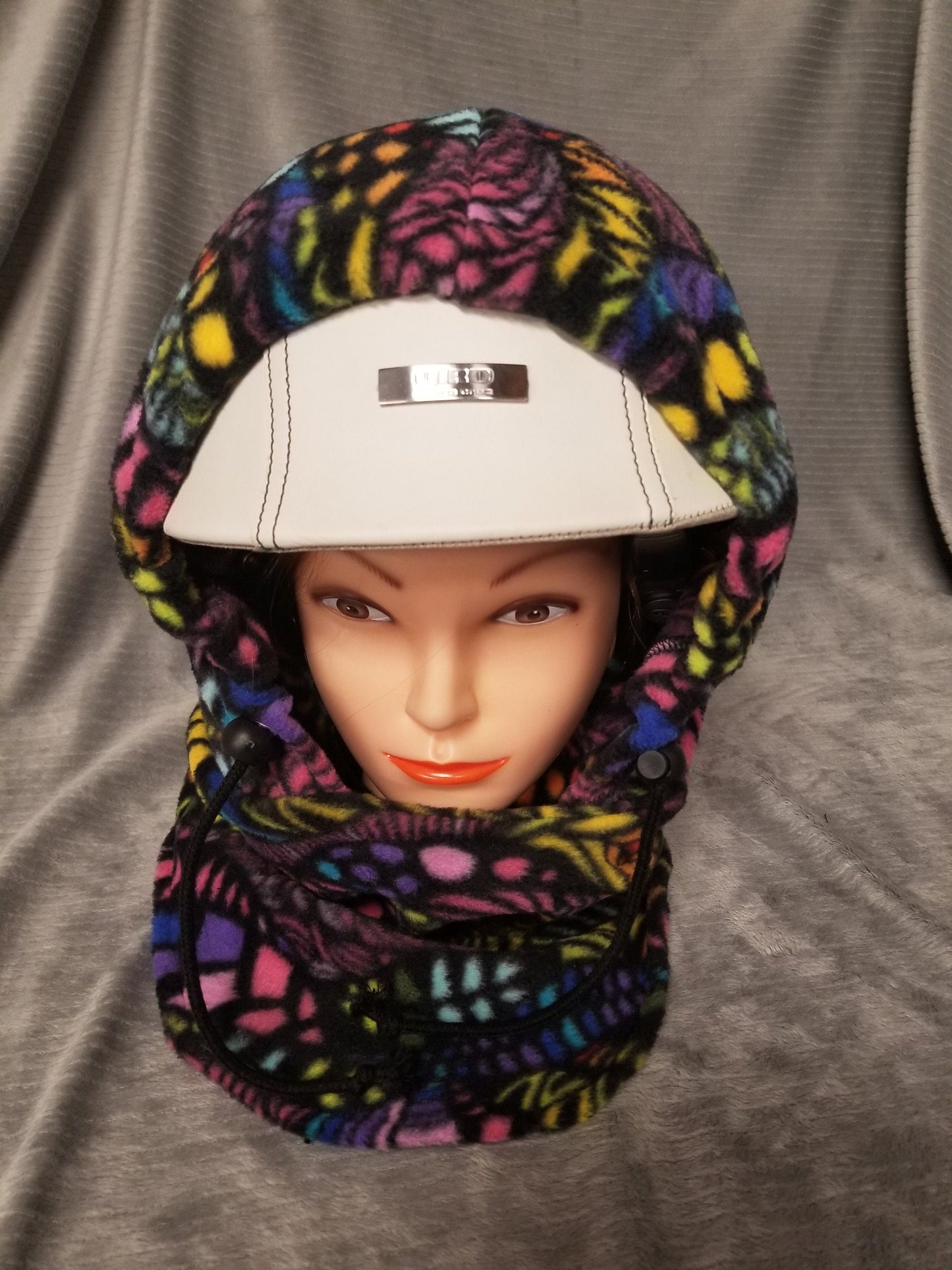Zentangle Rainbow Print Anti Pill Fleece Large Ski Helmet Cover