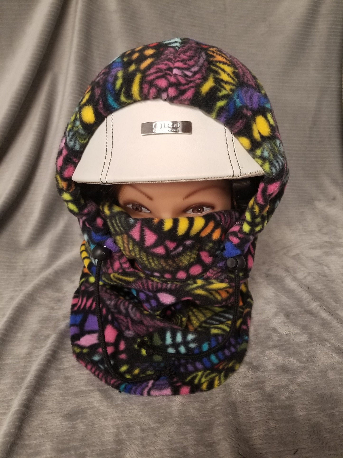 Zentangle Rainbow Print Anti Pill Fleece Large Ski Helmet Cover