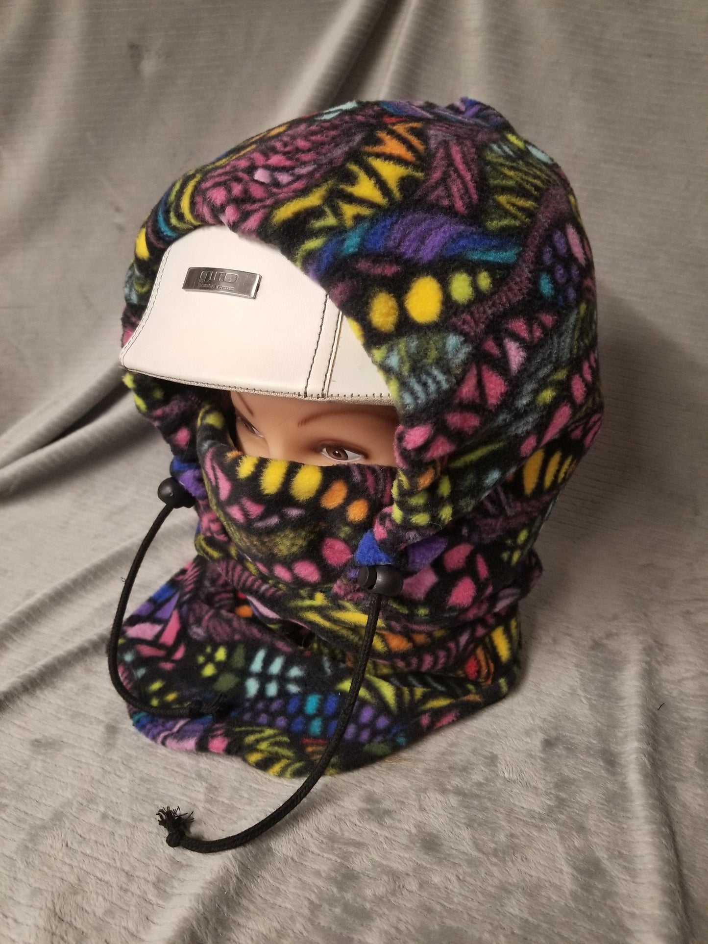Zentangle Rainbow Print Anti Pill Fleece Large Ski Helmet Cover