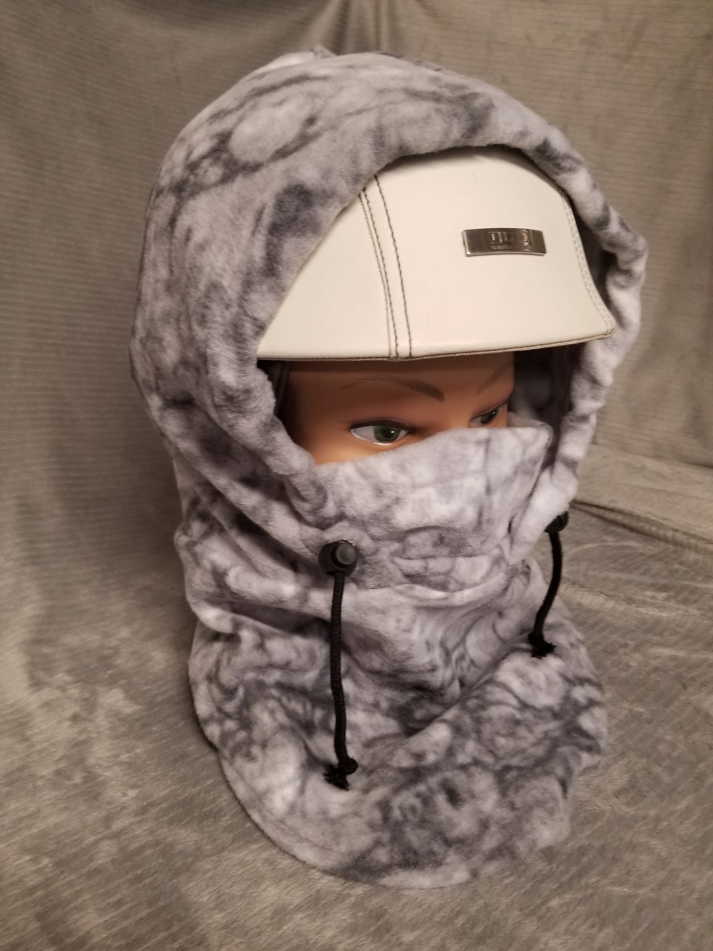 Gray Marble Large Anti Pill Fleece Ski Helmet Cover