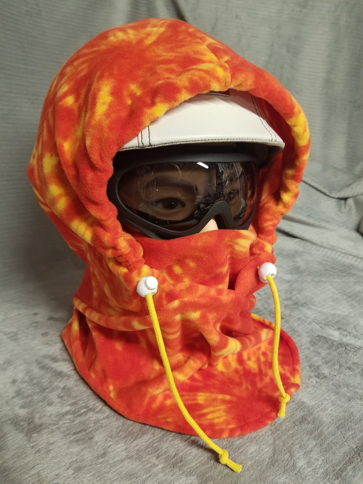 Sunburst Tie Dye Anti Pill Fleece Extra Large Ski Helmet Cover