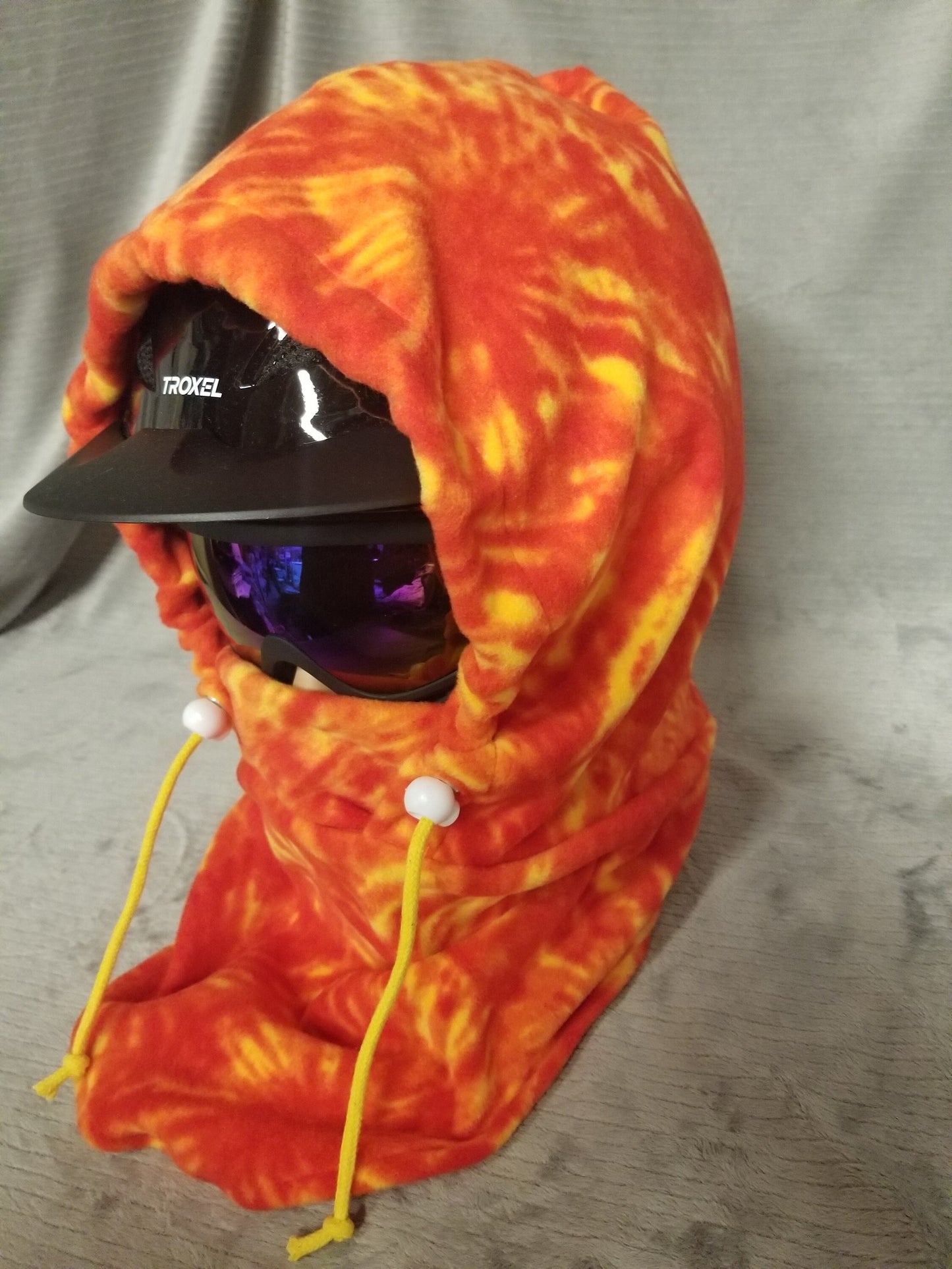 Sunburst Tie Dye Anti Pill Fleece Large Ski Helmet Cover