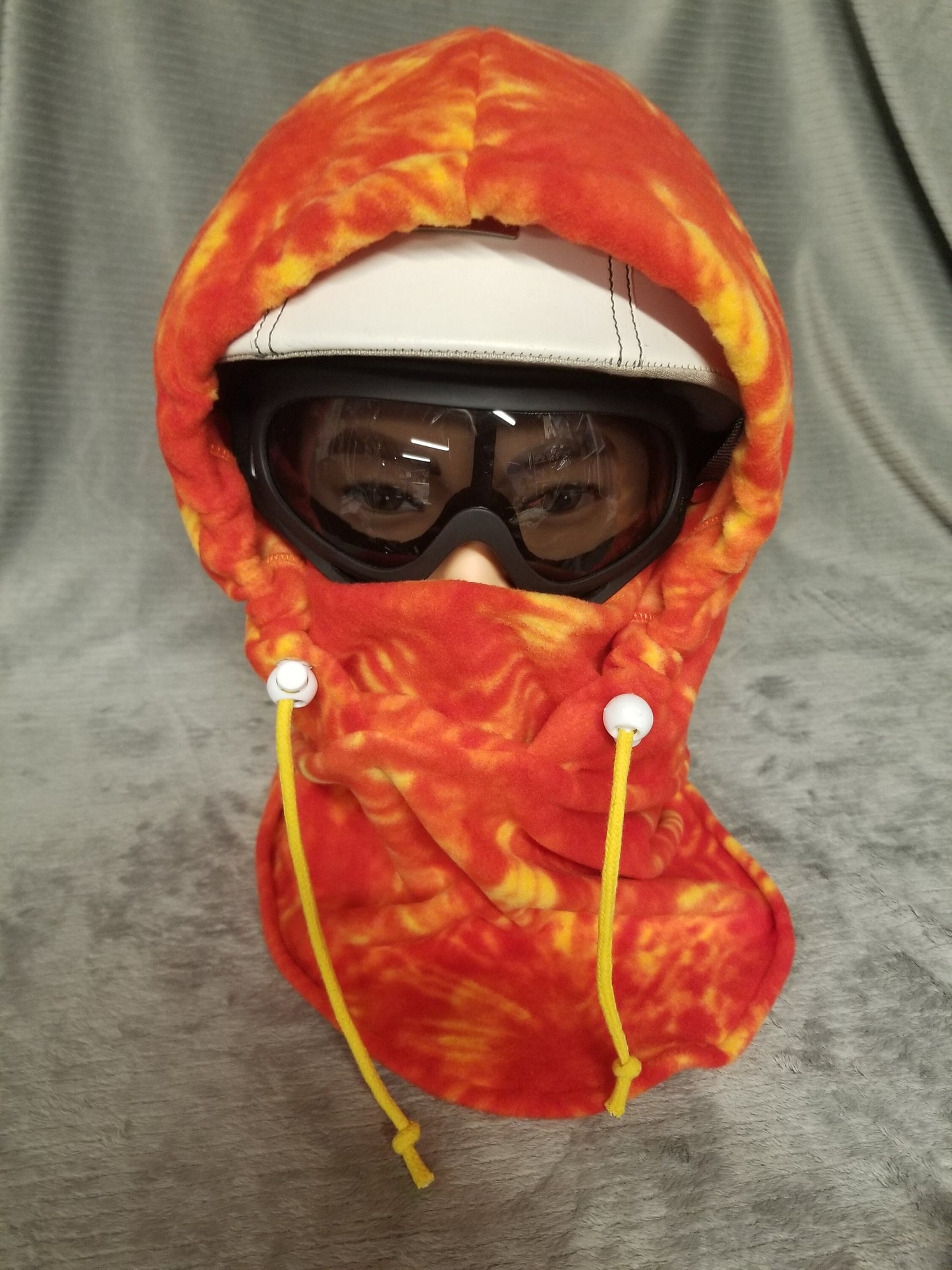 Sunburst Tie Dye Anti Pill Fleece Extra Large Ski Helmet Cover
