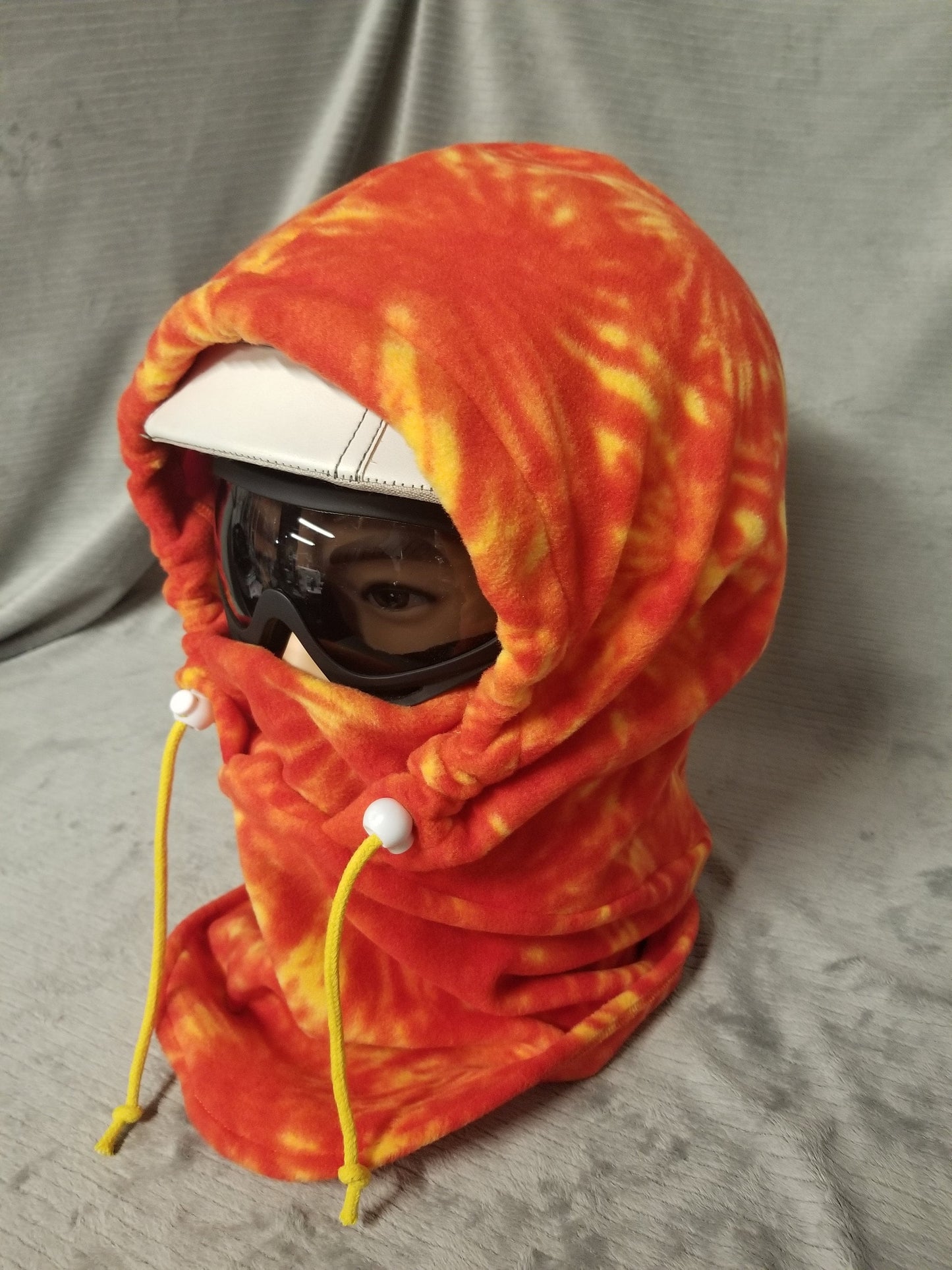 Sunburst Tie Dye Anti Pill Fleece Extra Large Ski Helmet Cover