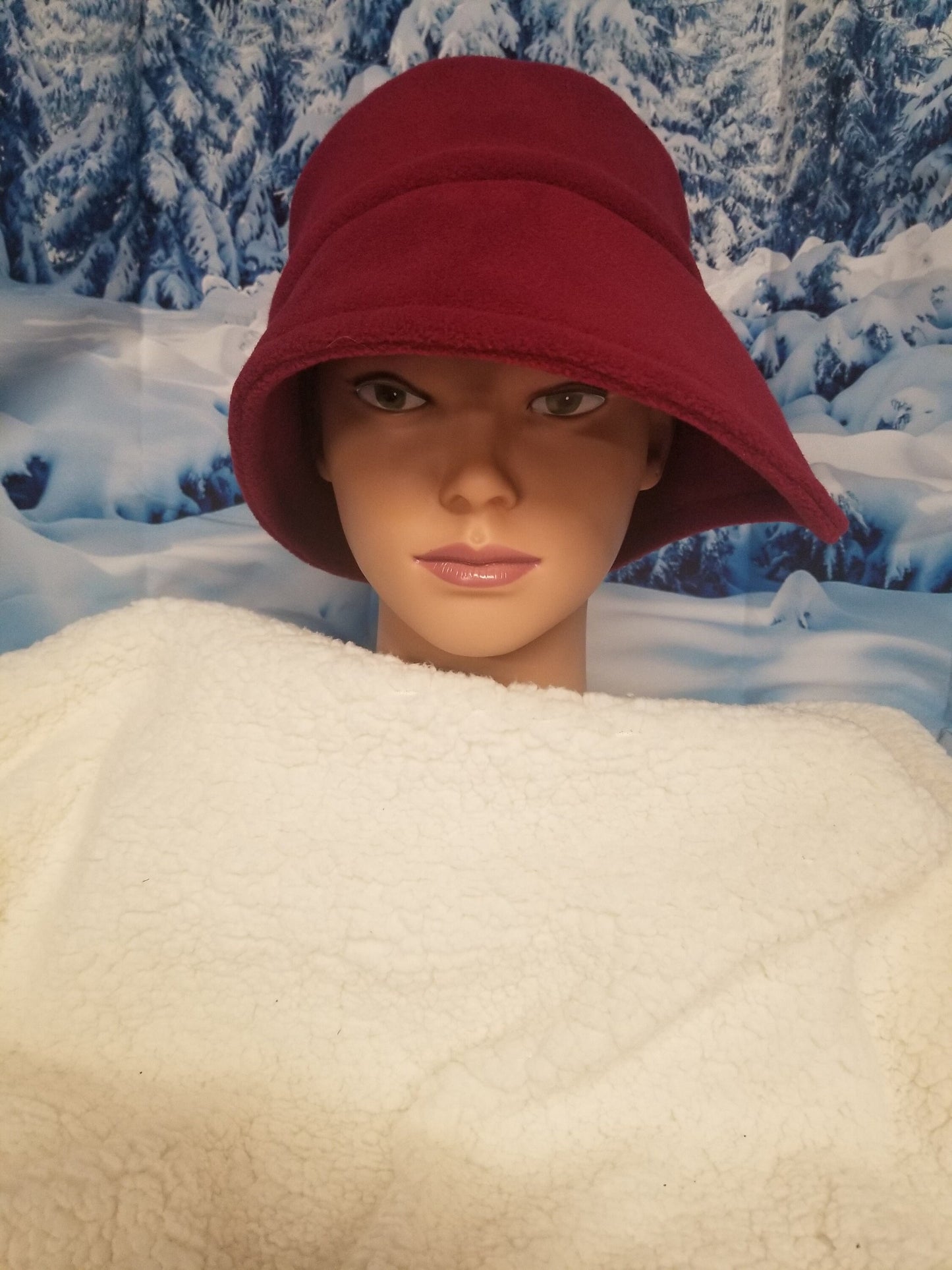 Berry Anti Pill Fleece Winter Flapper Hat