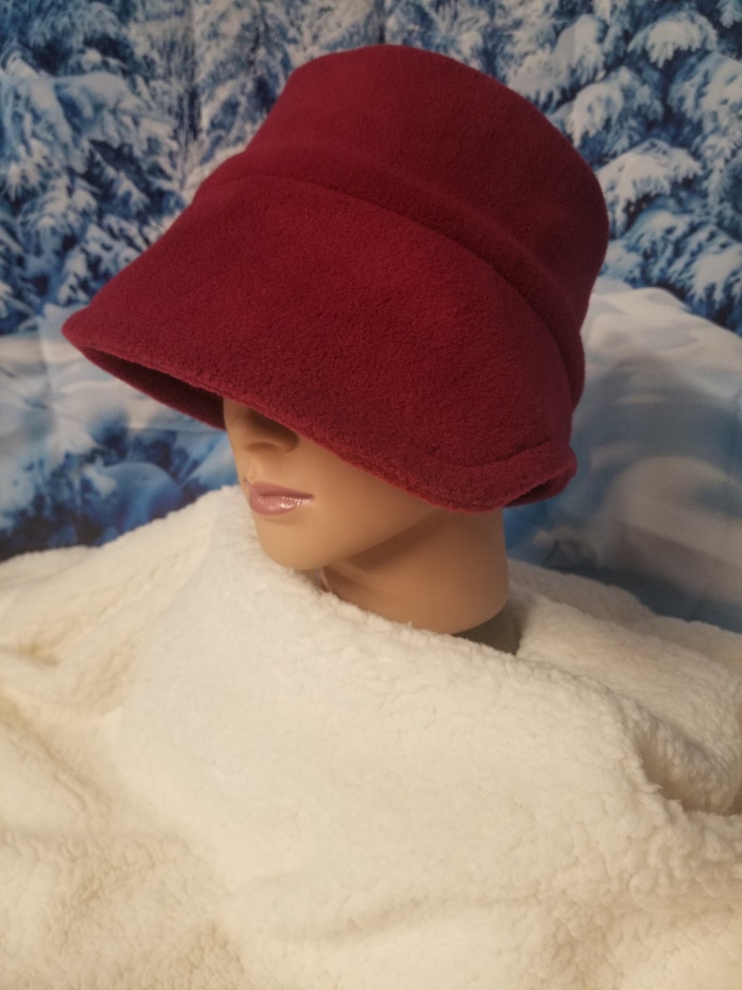 Berry Anti Pill Fleece Winter Flapper Hat