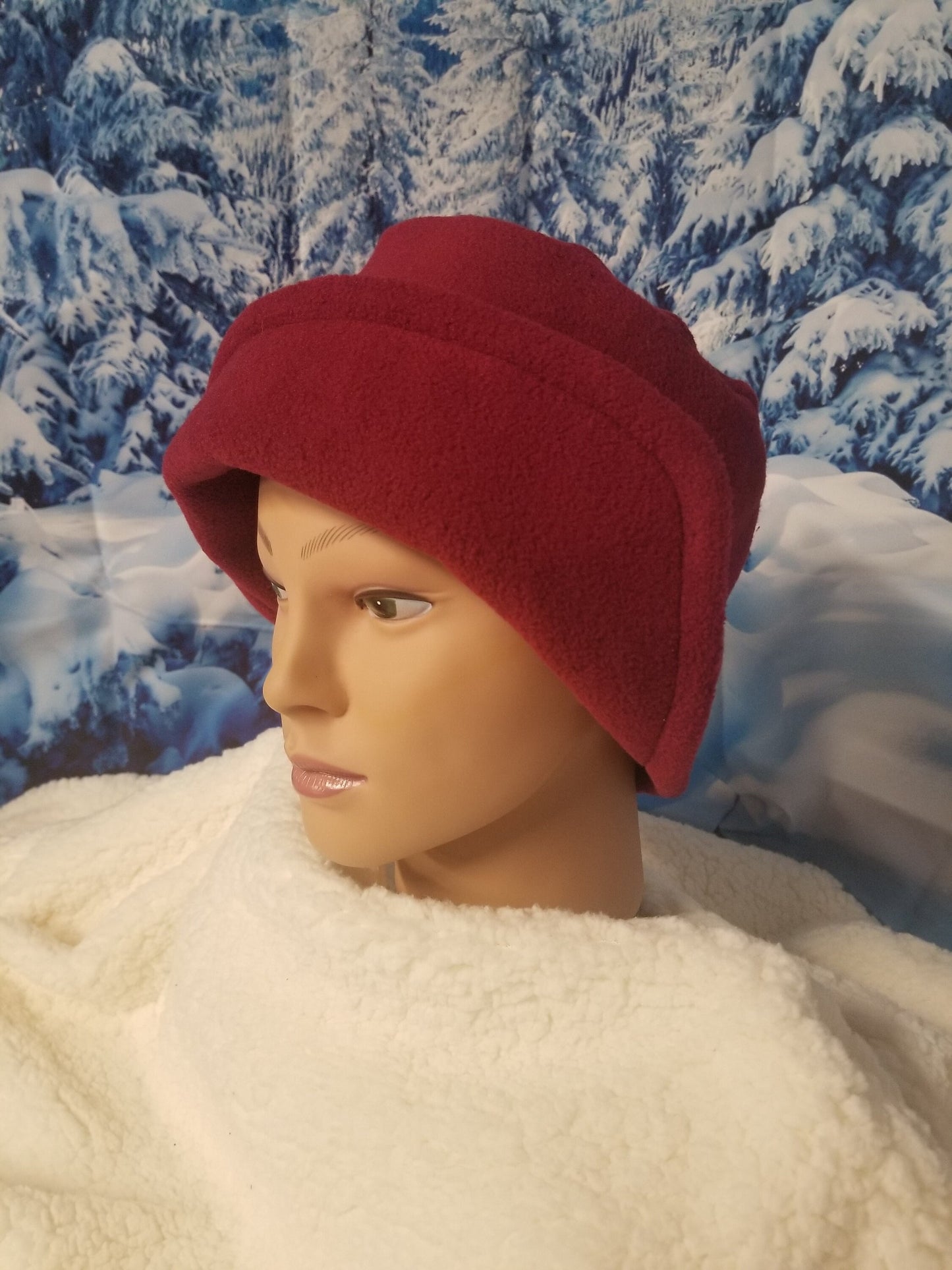 Berry Anti Pill Fleece Winter Flapper Hat
