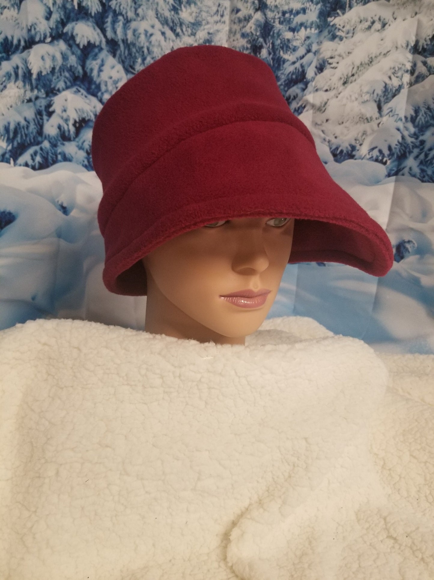 Berry Anti Pill Fleece Winter Flapper Hat