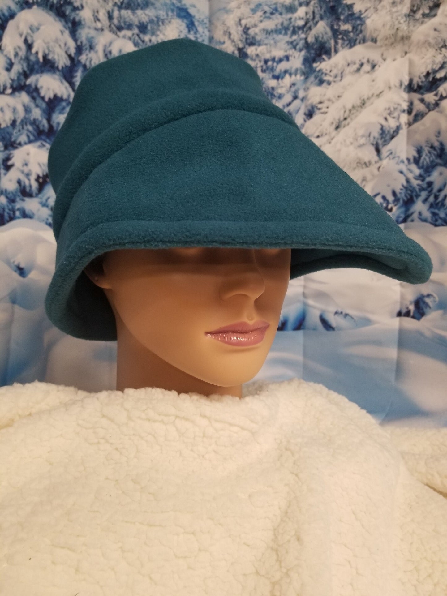 Dark Teal Anti Pill Fleece Winter Flapper Hat