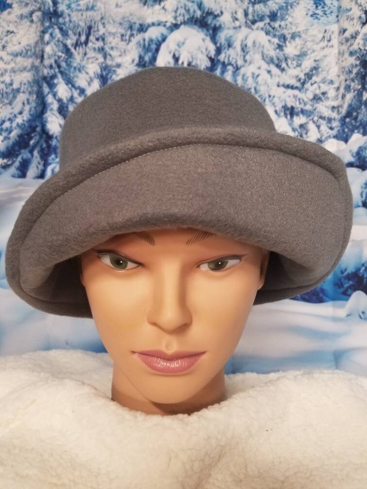 Gray Polar Fleece Winter Flapper Hat