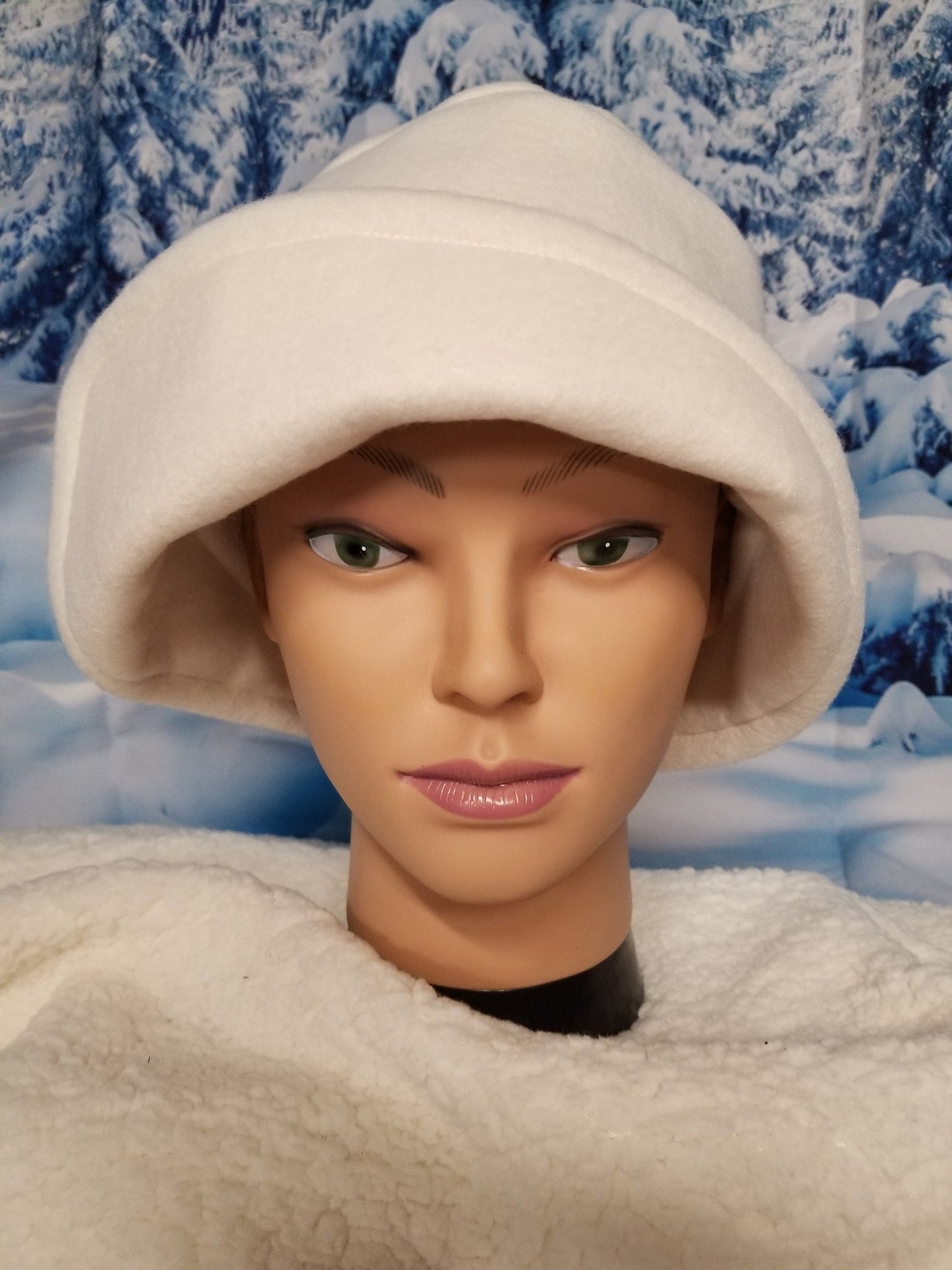 Cream Fleece Winter Flapper Hat