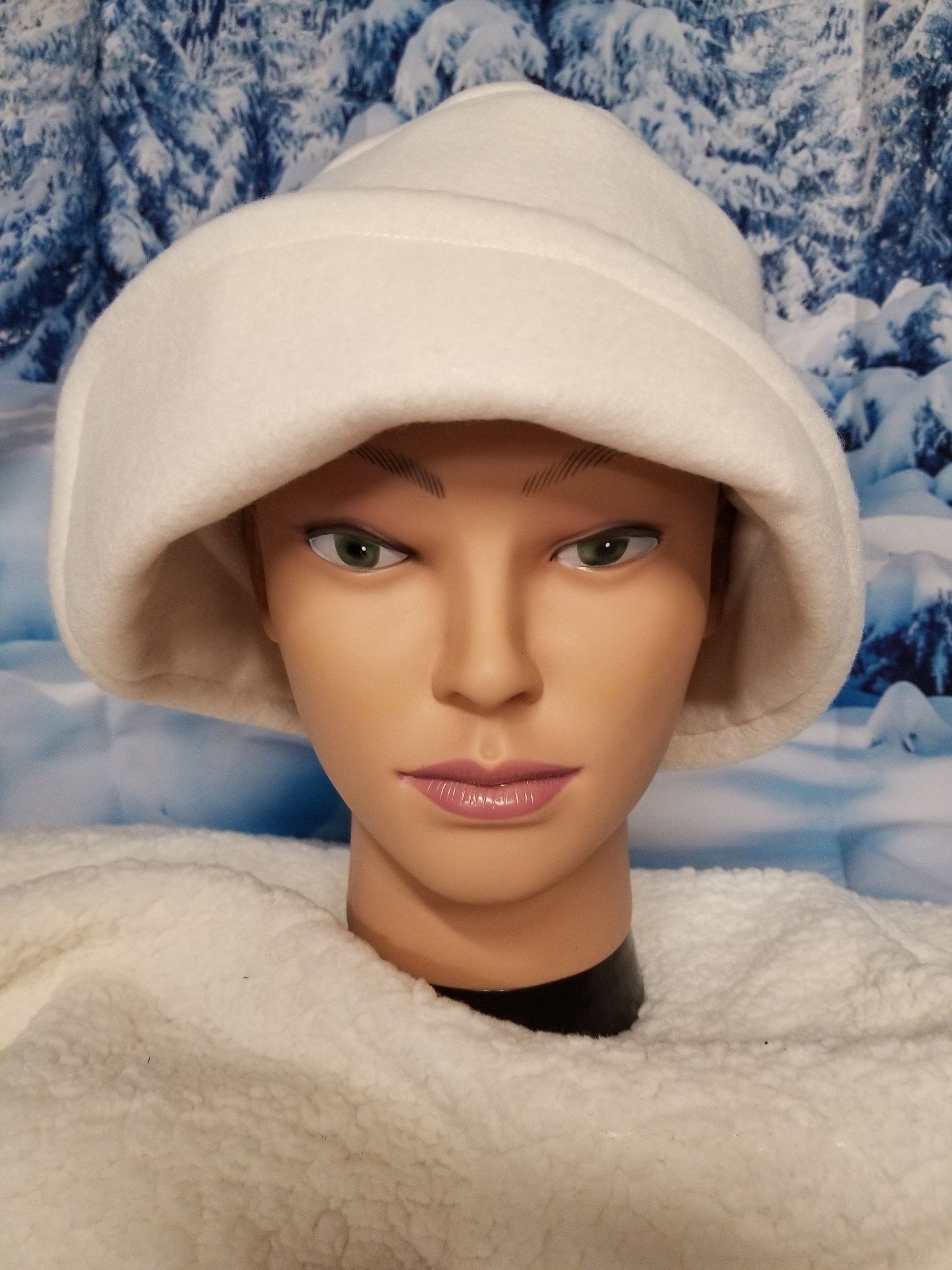 Cream Fleece Winter Flapper Hat