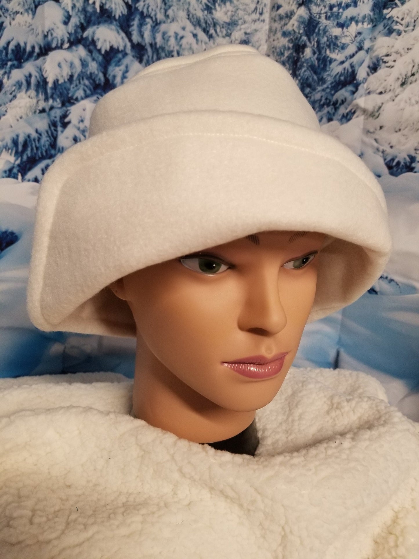Cream Fleece Winter Flapper Hat