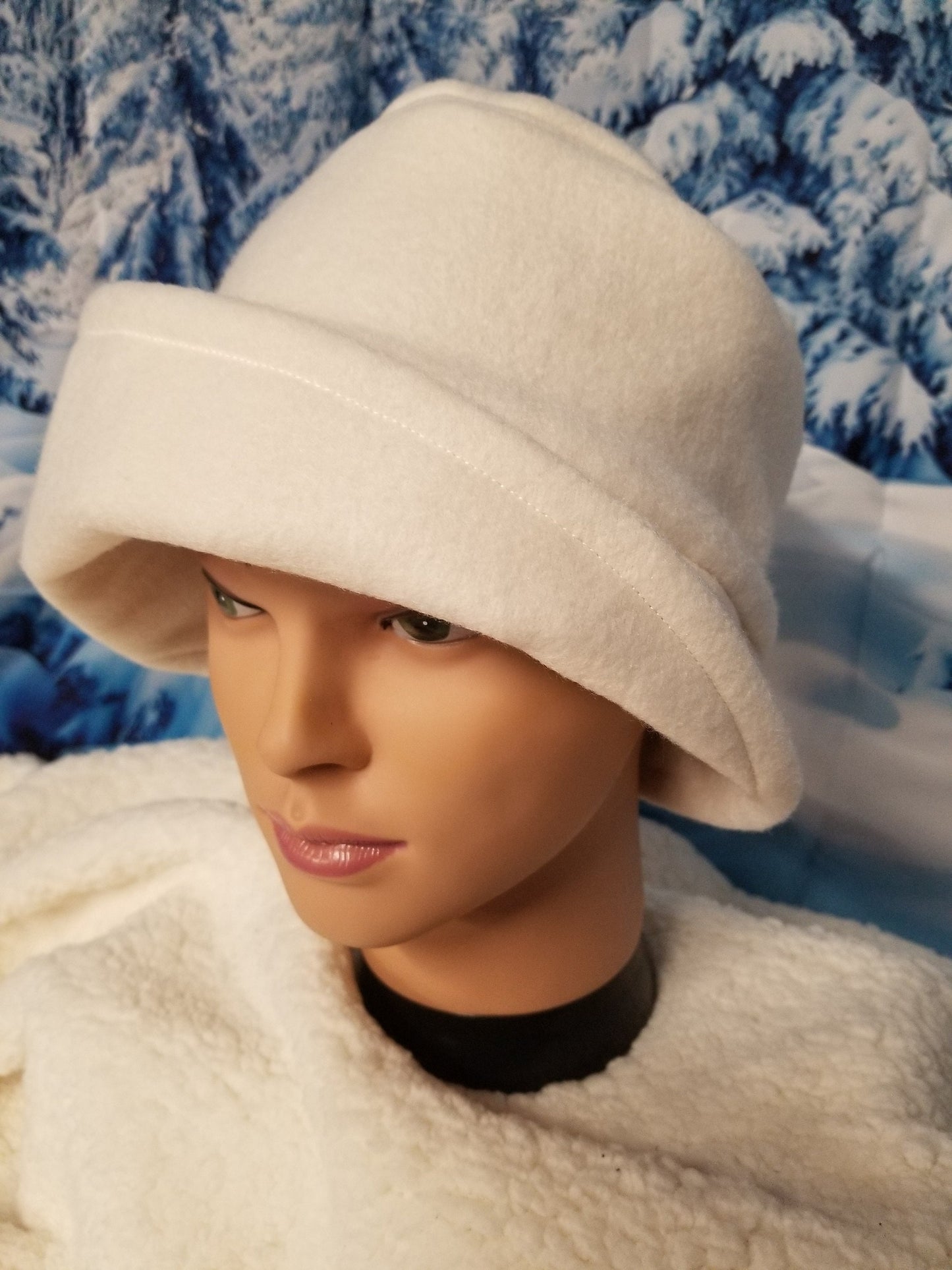 Cream Fleece Winter Flapper Hat