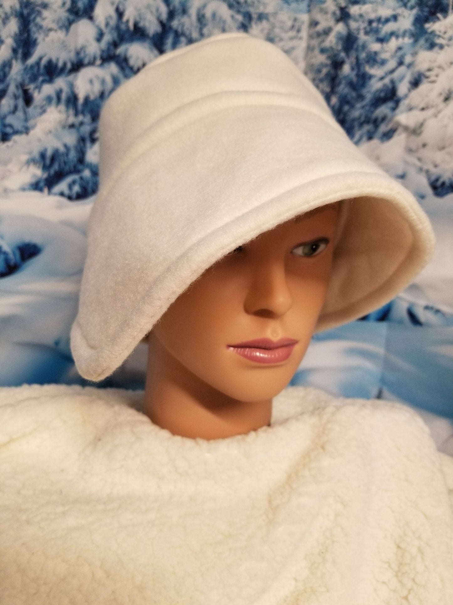 Cream Fleece Winter Flapper Hat