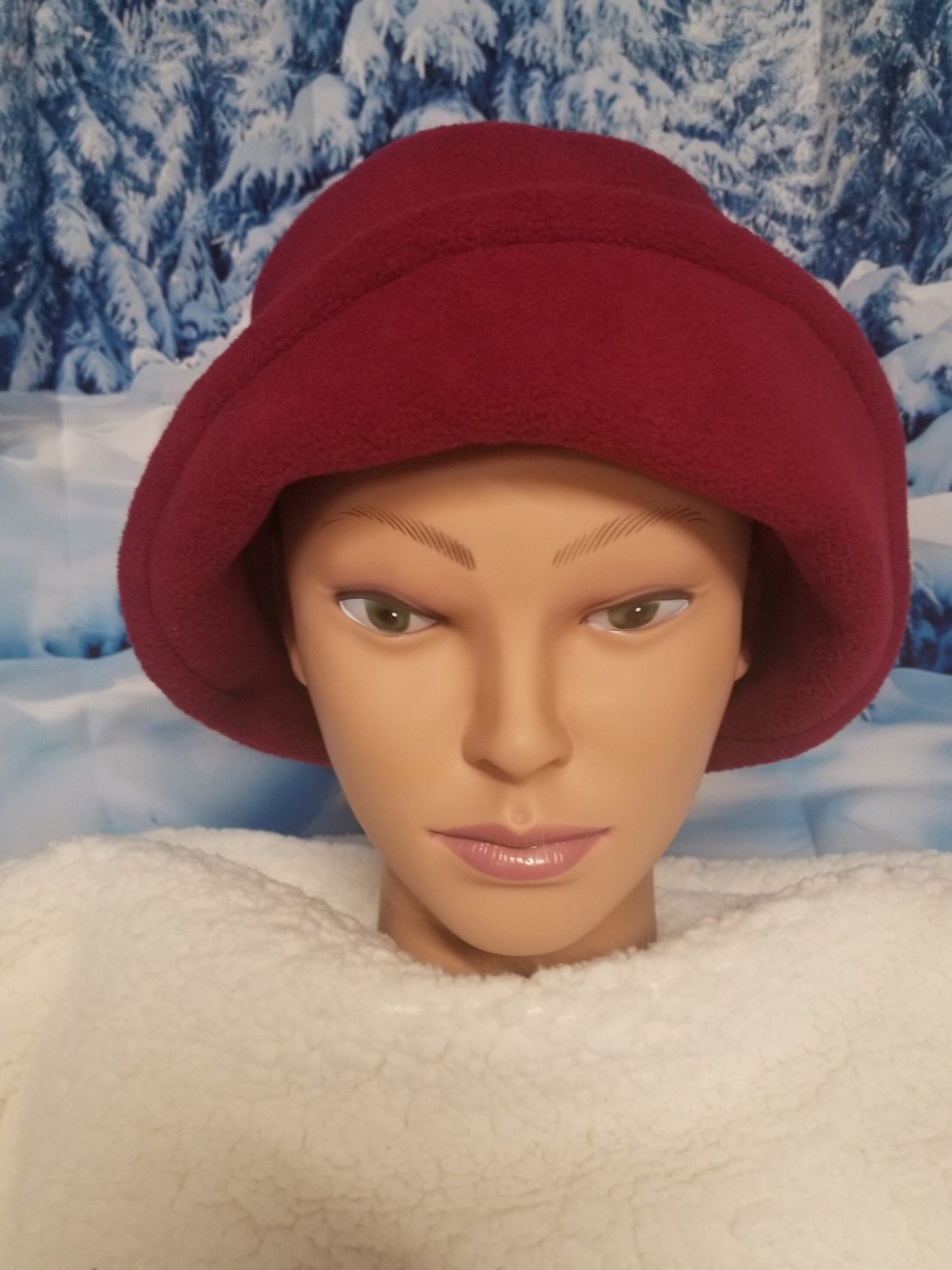 Berry Anti Pill Fleece Winter Flapper Hat