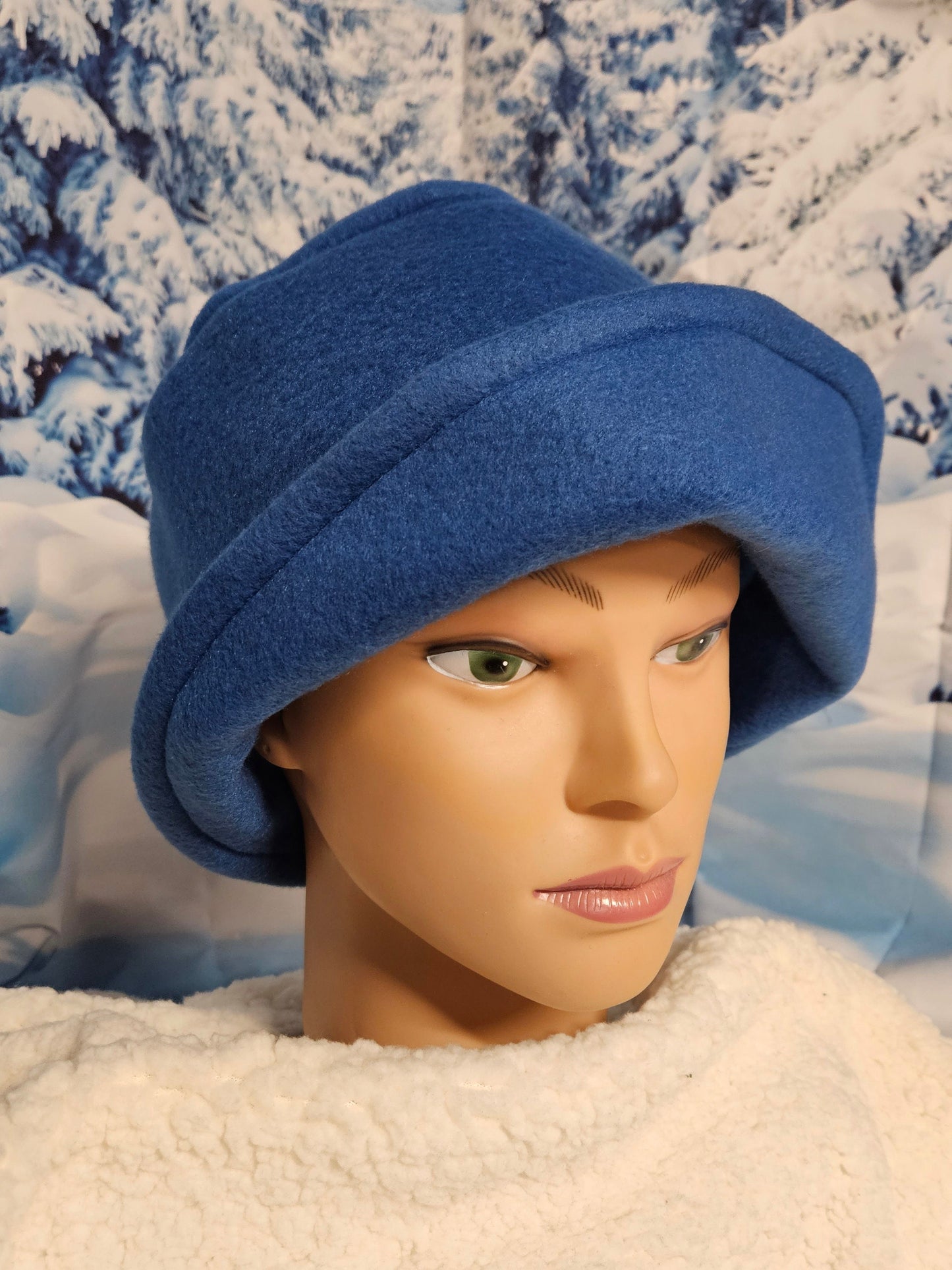 Royal Blue Fleece Winter Flapper Hat
