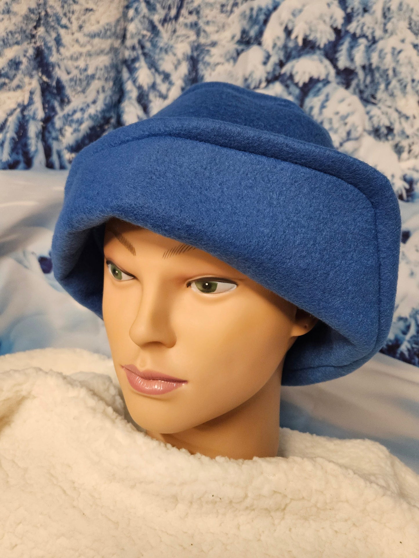 Royal Blue Fleece Winter Flapper Hat