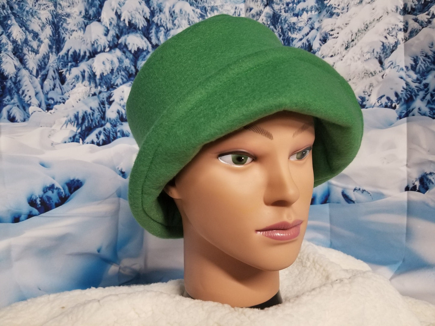 Kelly Green Polar Fleece Winter Flapper Hat