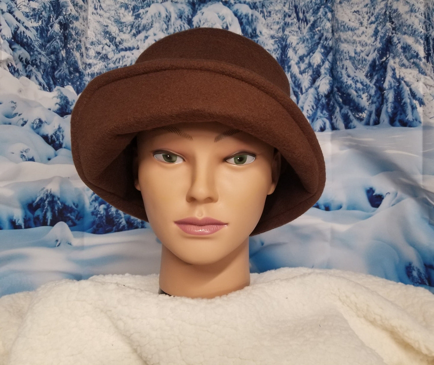 Brown Polar Fleece Winter Flapper Hat