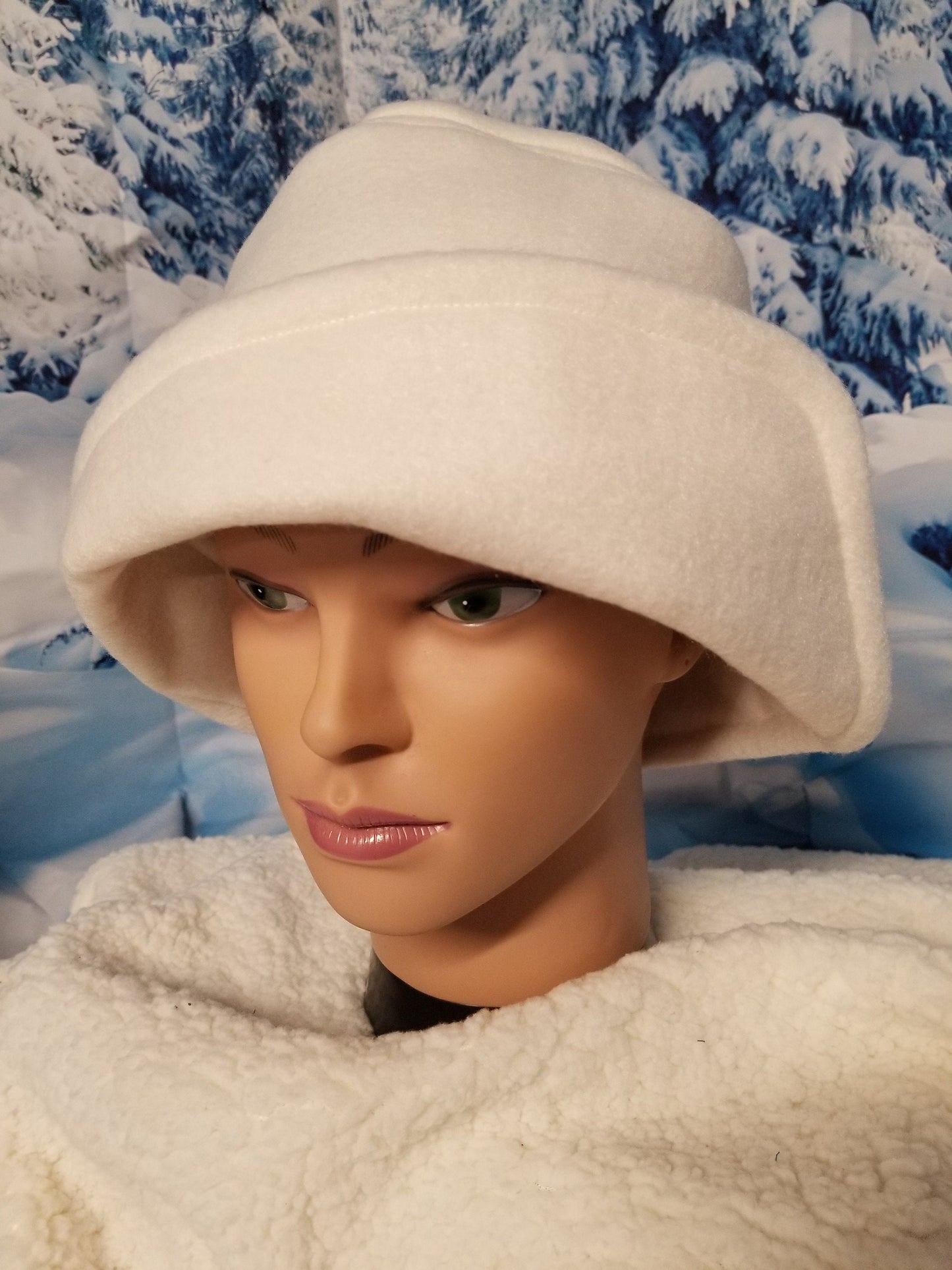 Cream Fleece Winter Flapper Hat