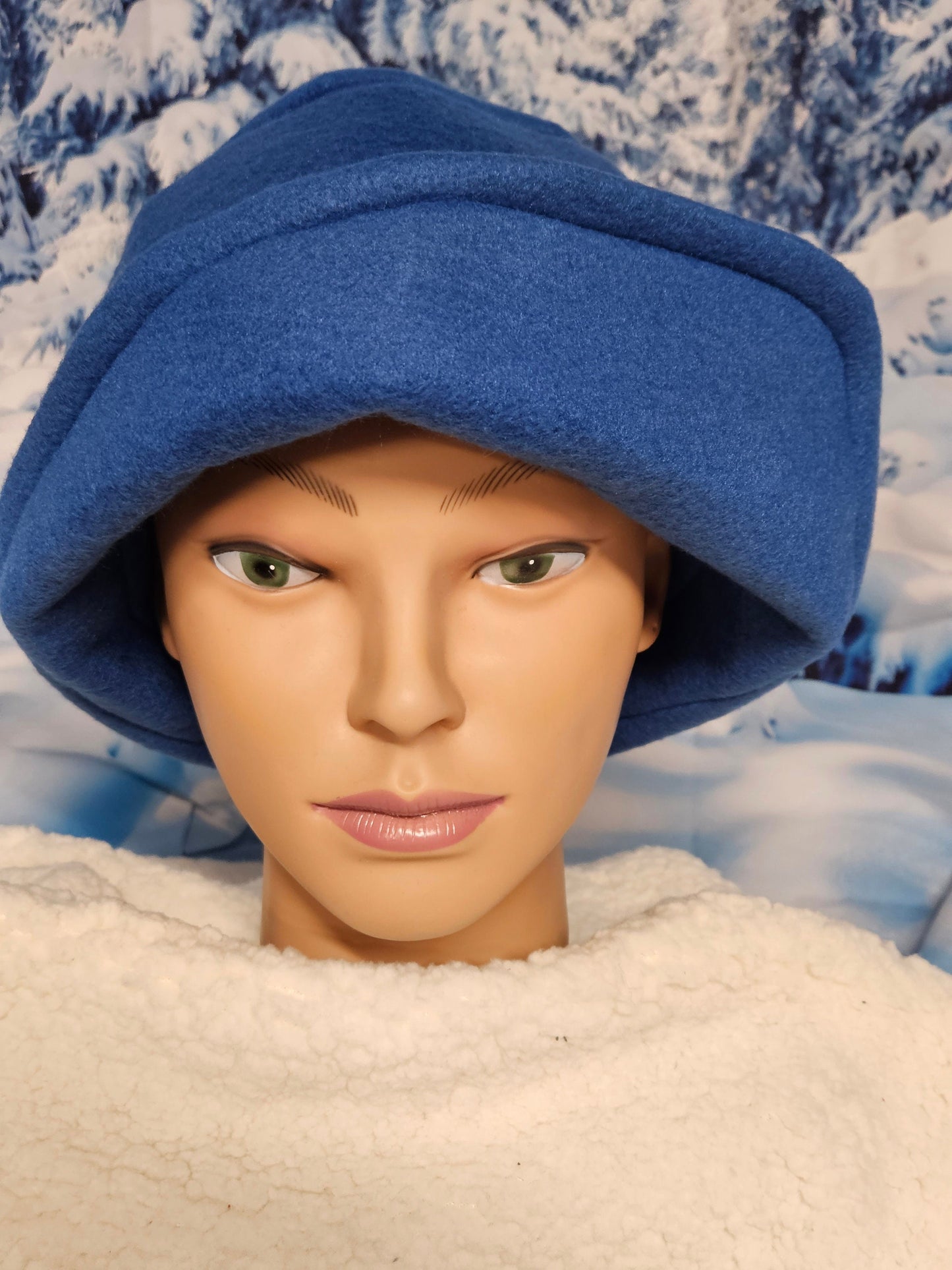 Royal Blue Fleece Winter Flapper Hat