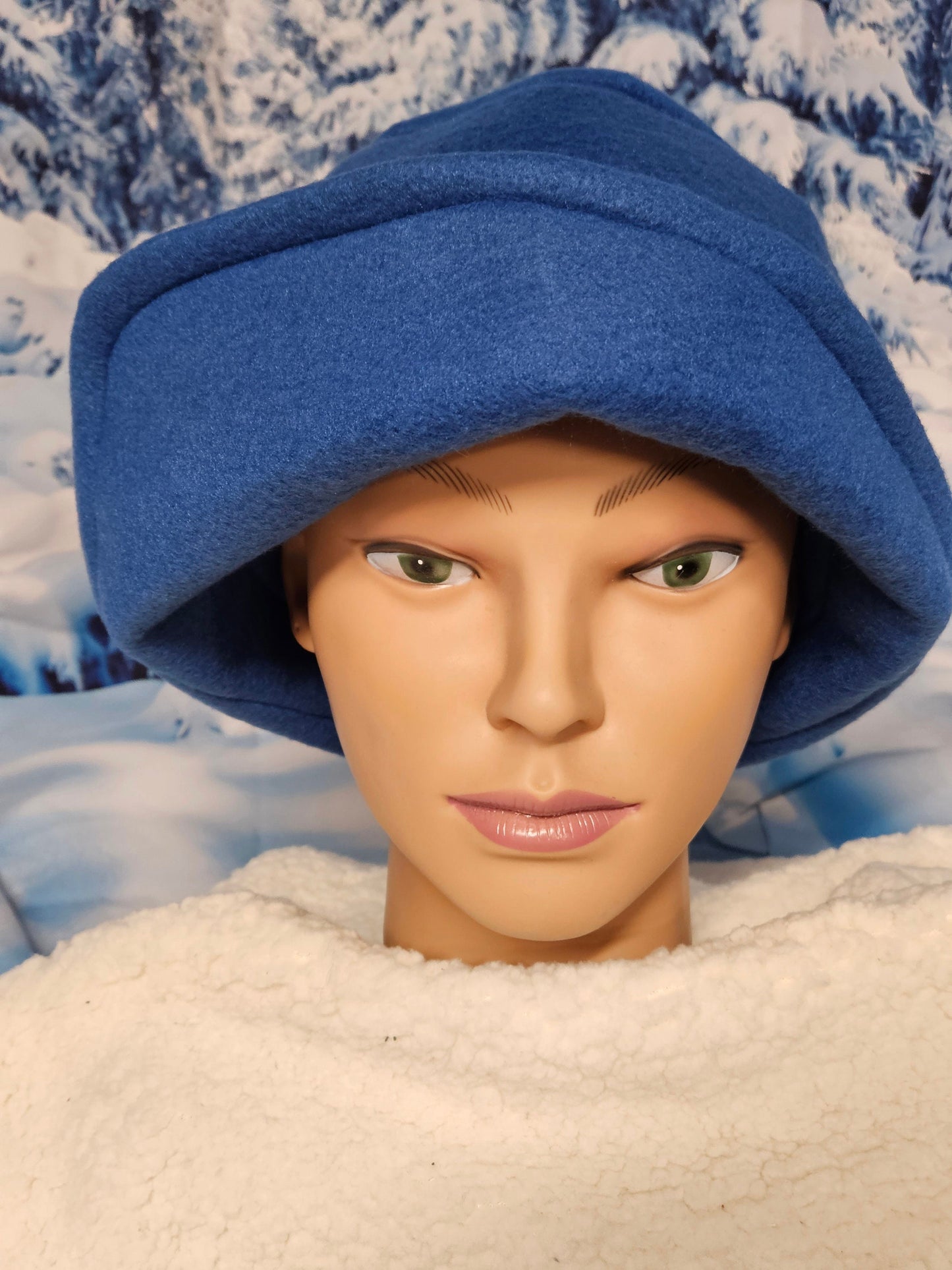 Royal Blue Fleece Winter Flapper Hat