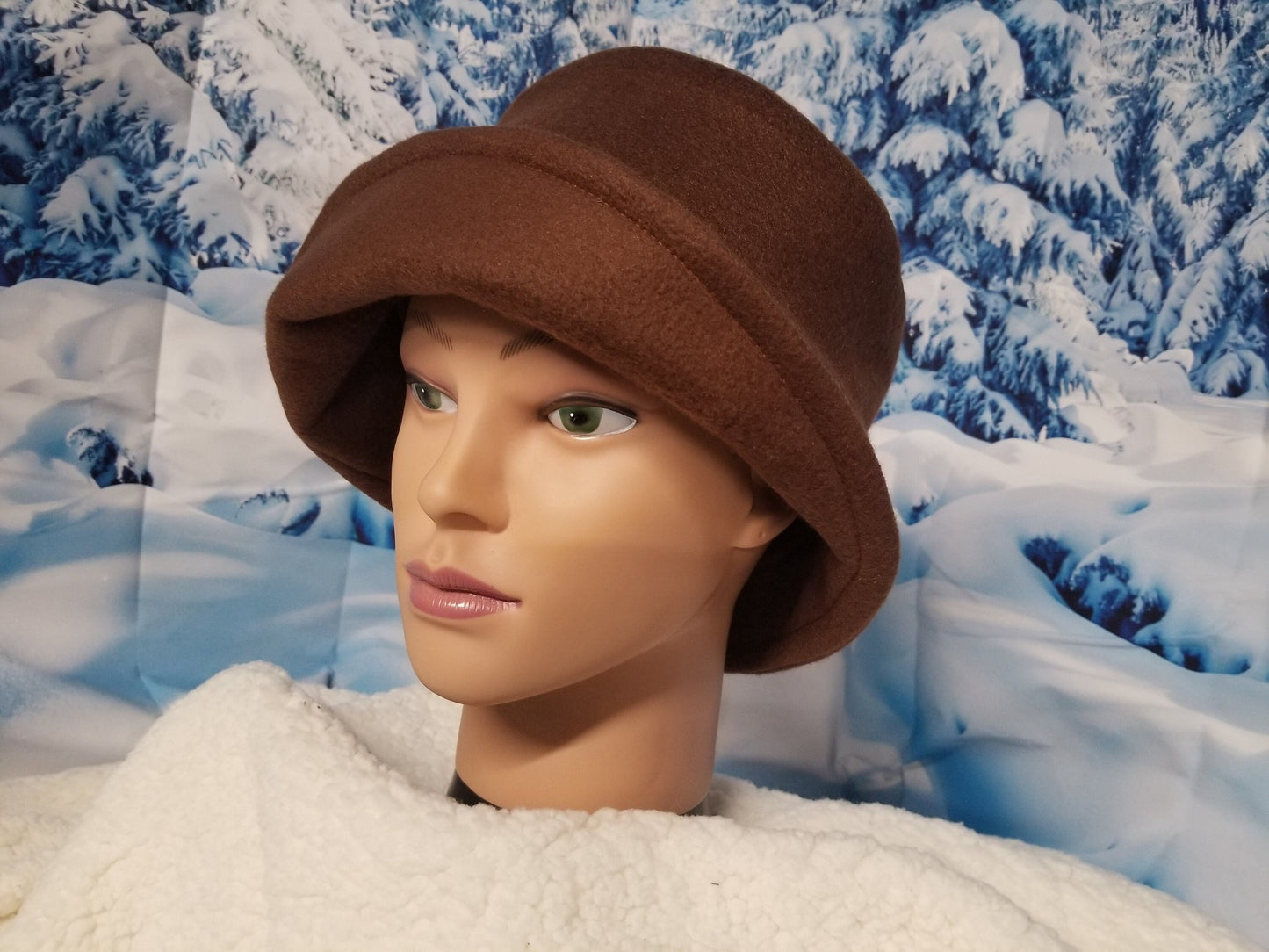 Brown Polar Fleece Winter Flapper Hat